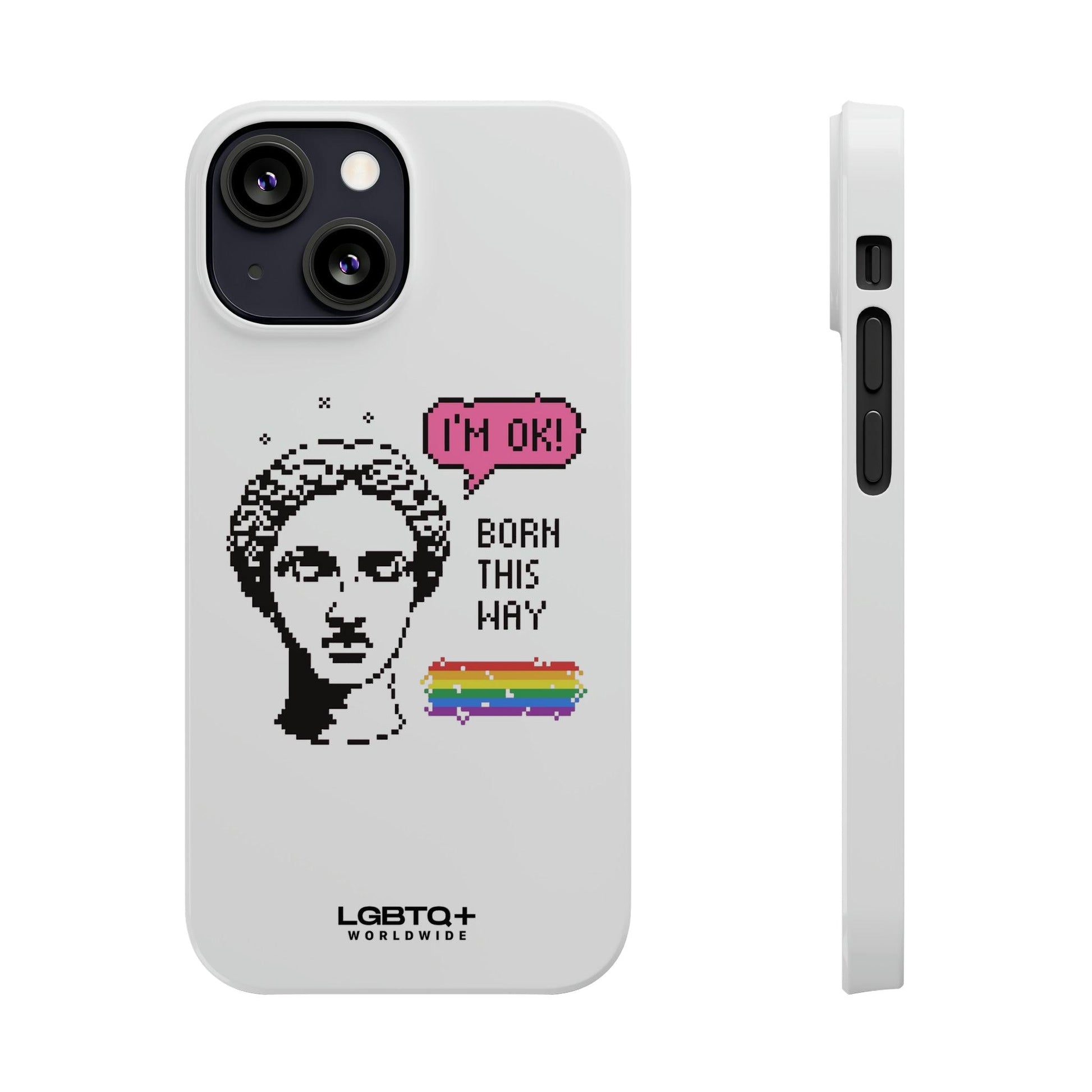 LGBTQWorldwide - ,,BORN THIS WAY" Handyhülle Accessories, Back-to-School, card, Glossy, iPhone, iPhone Cases, Phone accessory, Phone Cases, Samsung Cases, Slim lgbtq Bekleidung Accessoires unisex Zubehör