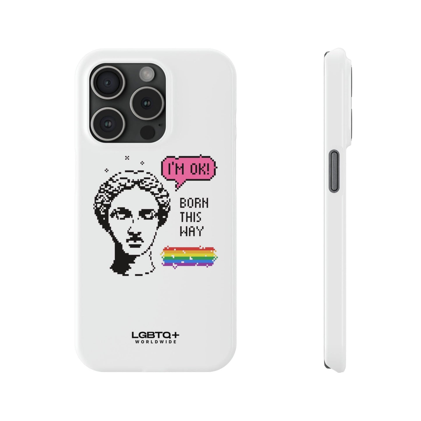 LGBTQWorldwide - ,,BORN THIS WAY" Handyhülle Accessories, Back-to-School, card, Glossy, iPhone, iPhone Cases, Phone accessory, Phone Cases, Samsung Cases, Slim lgbtq Bekleidung Accessoires unisex Zubehör