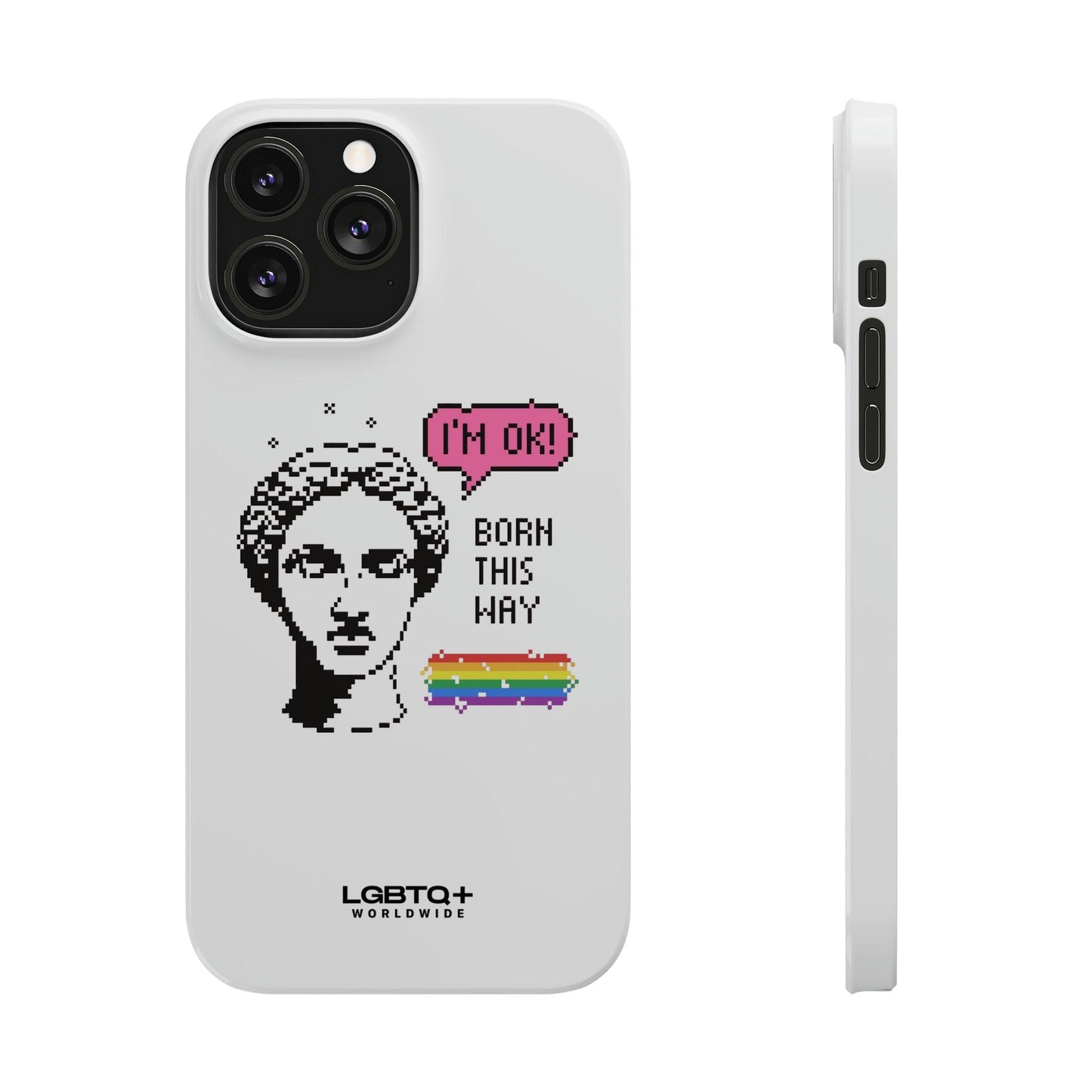 LGBTQWorldwide - ,,BORN THIS WAY" Handyhülle Accessories, Back-to-School, card, Glossy, iPhone, iPhone Cases, Phone accessory, Phone Cases, Samsung Cases, Slim lgbtq Bekleidung Accessoires unisex Zubehör