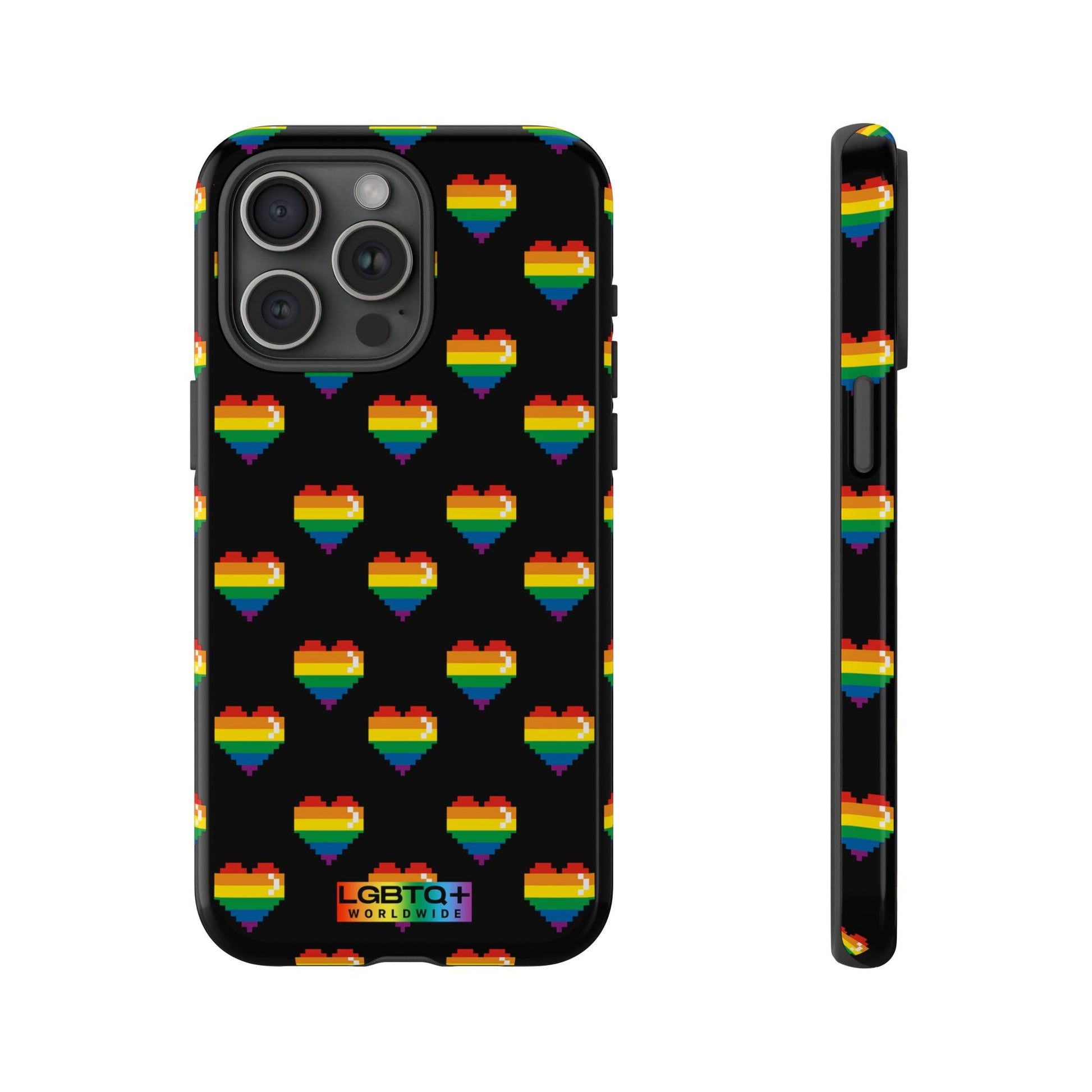 LGBTQWorldwide - ,,COMIC HERZEN" Doppelgehäuse Handyhülle Accessories, Glossy, iPhone Cases, Matte, Phone accessory, Phone Cases, Samsung Cases, Thermo, Valentine's Day Picks lgbtq Bekleidung Accessoires unisex Zubehör