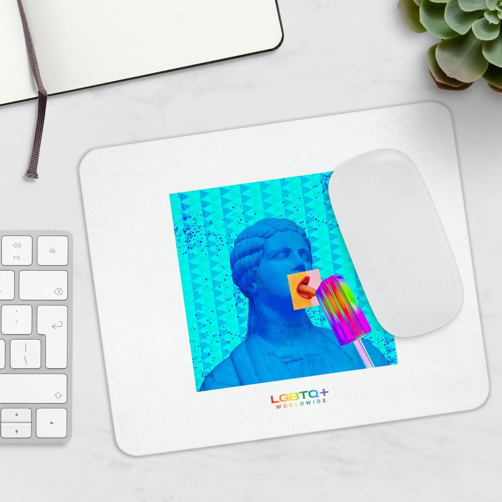 LGBTQWorldwide - ,, COTTON ICE" Mauspad All, Desk, Home & Living, Mouse pad, Mouse Pads, Mousepad, tech lgbtq Bekleidung Accessoires unisex Zubehör