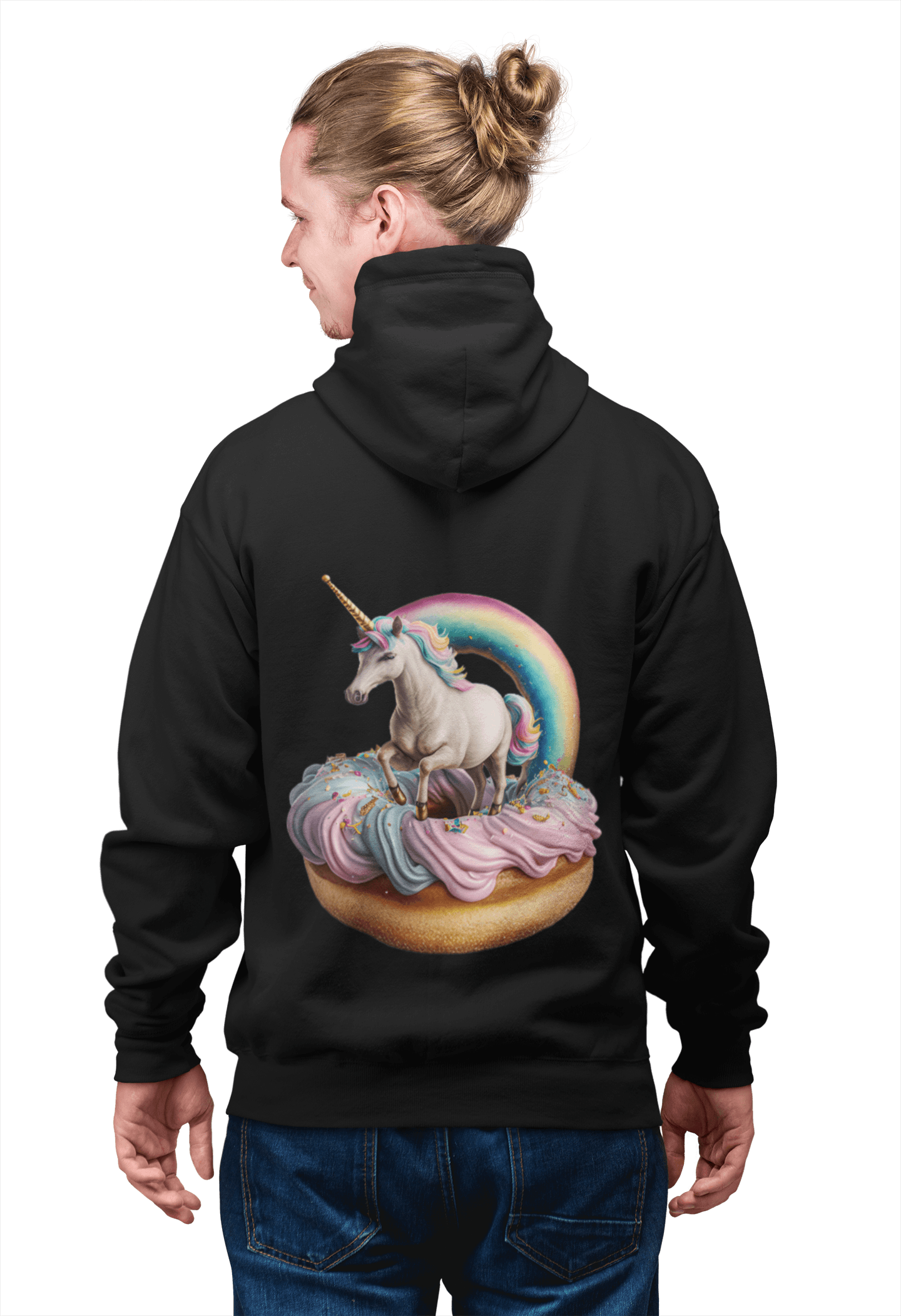 LGBTQWorldwide - ,,EINHORN DONUT" ai, DTG, Eco-friendly, Hoodies, Men's Clothing, Recycled, Unisex, Vegan, Women's Clothing lgbtq Bekleidung Accessoires unisex Zubehör