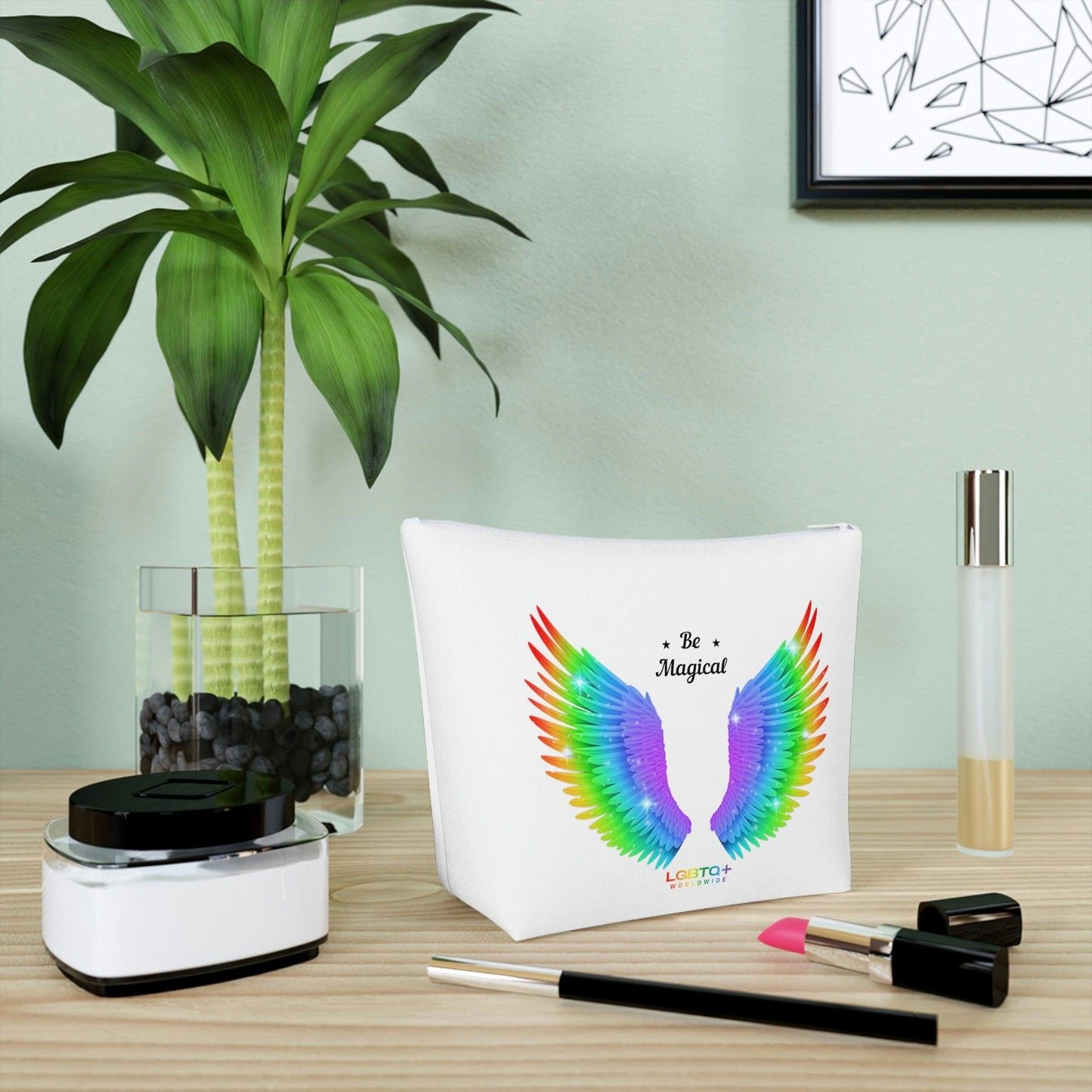 LGBTQWorldwide - ,,EINZIGARTIG" Kosmetiktasche Accessories, all, All Over Print, AOP, bag, Cosmetics, Home, Pouches, Sublimation, Travel Accessories, With zipper lgbtq Bekleidung Accessoires unisex Zubehör