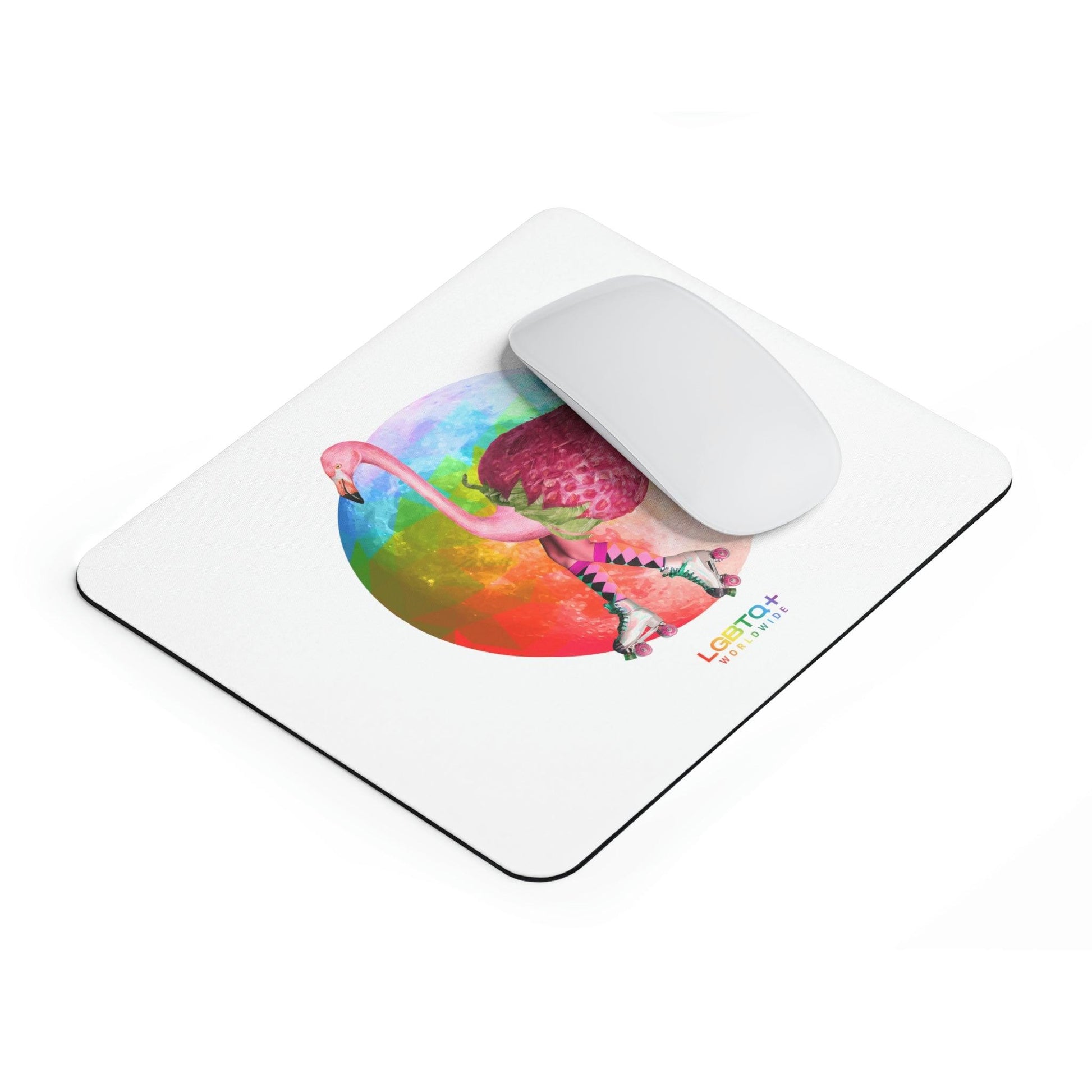 LGBTQWorldwide - ,,FLAMINGO CHERRY" Mauspad All, Desk, Home & Living, Mouse pad, Mouse Pads, Mousepad, tech lgbtq Bekleidung Accessoires unisex Zubehör