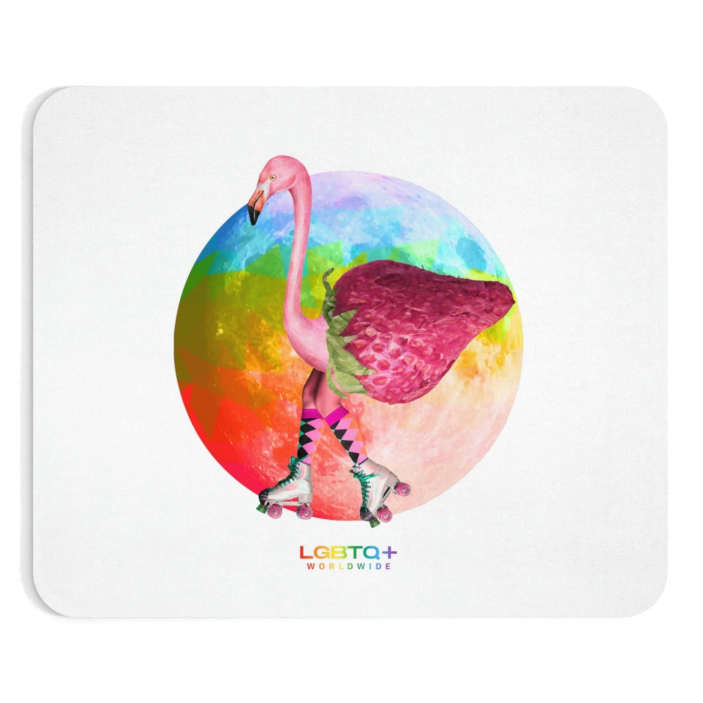 LGBTQWorldwide - ,,FLAMINGO CHERRY" Mauspad All, Desk, Home & Living, Mouse pad, Mouse Pads, Mousepad, tech lgbtq Bekleidung Accessoires unisex Zubehör