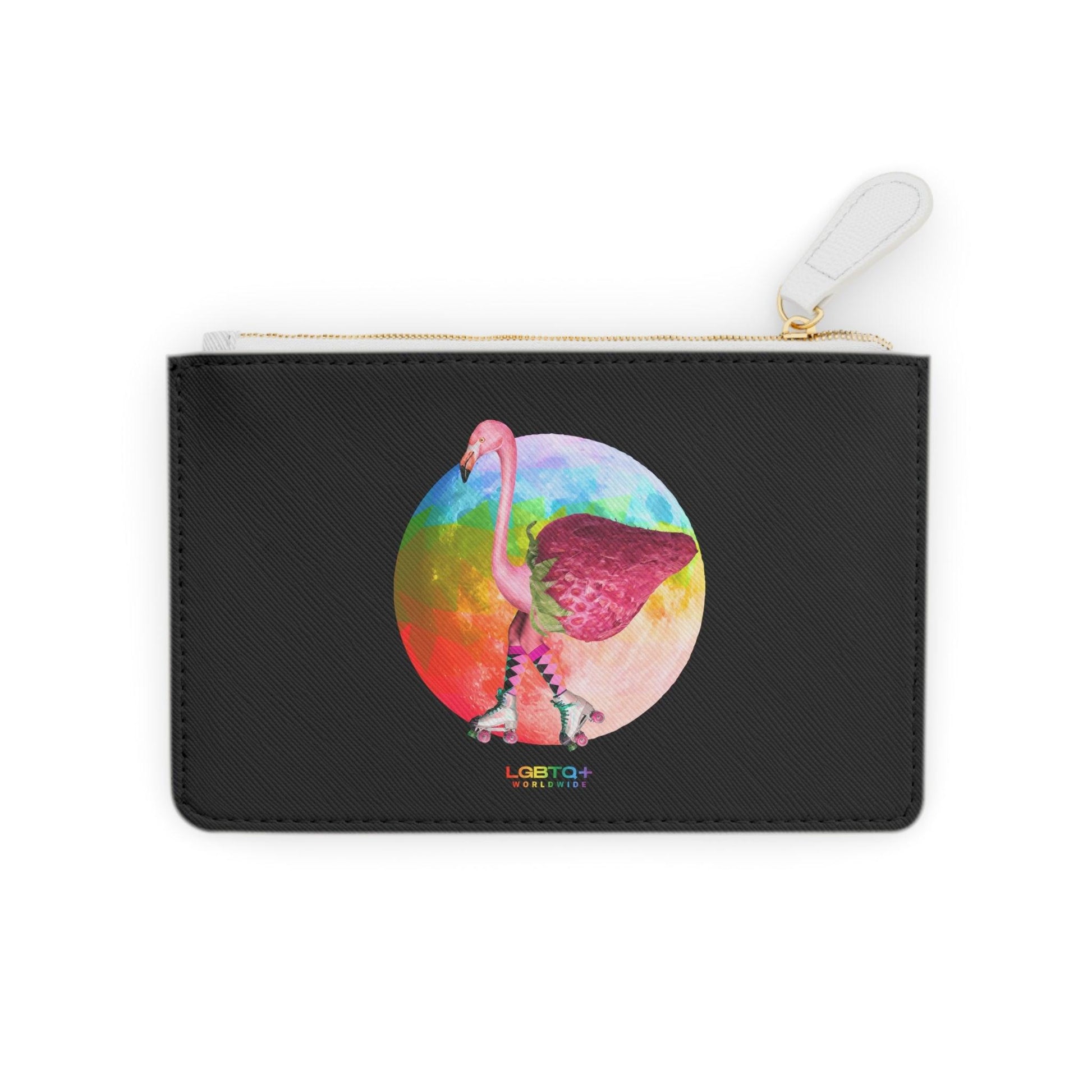 LGBTQWorldwide - ,,FLAMINGO CHERRY" Vegane Ledertasche Accessories, AOP, Assembled in the USA, Bags, Made in USA, mini bag, Vegan lgbtq Bekleidung Accessoires unisex Zubehör