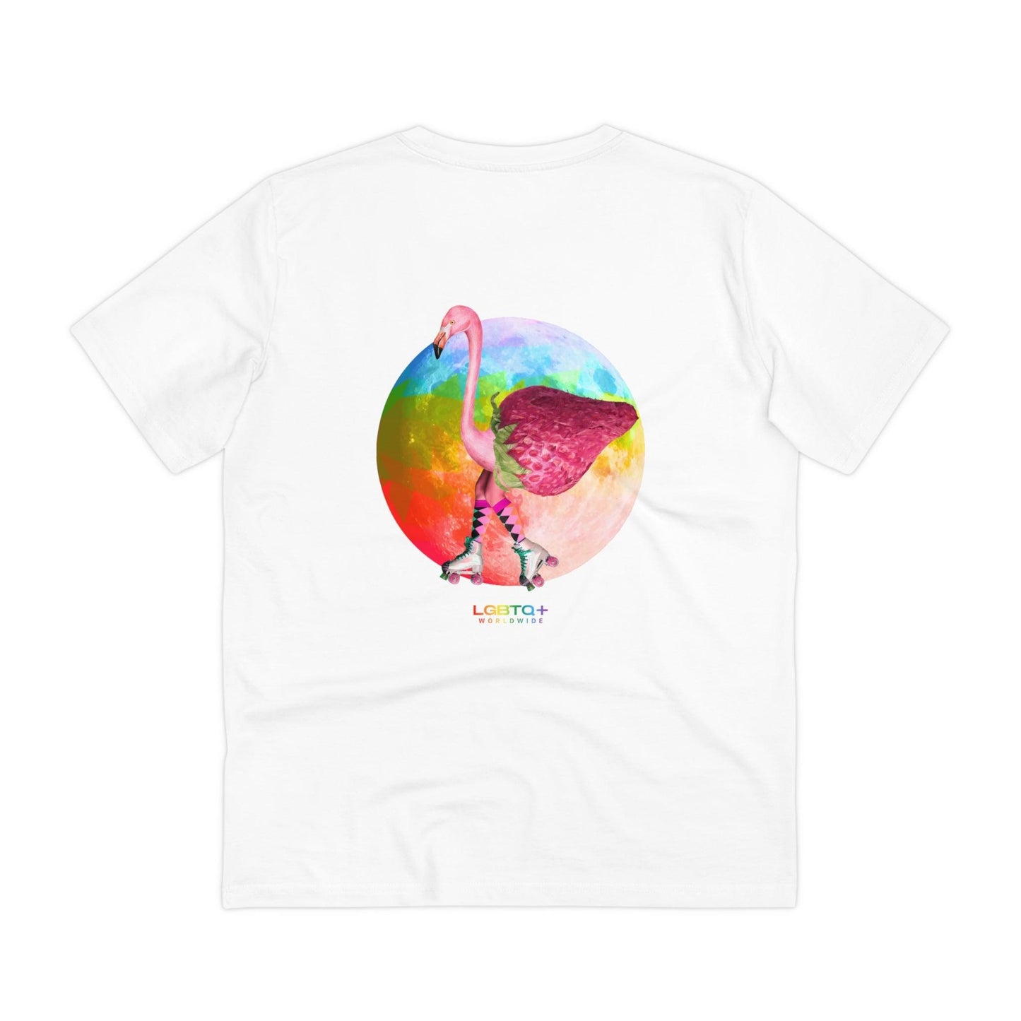 LGBTQWorldwide - ,,FLAMINGO" Clothing, Cotton, Crew neck, DTG, Eco-friendly, Men's Clothing, Organic, Recycled, Regular fit, Sustainable, T-shirts, Unisex, Valentine's Day Picks, Vegan, Women's Clothing lgbtq Bekleidung Accessoires unisex Zubehör