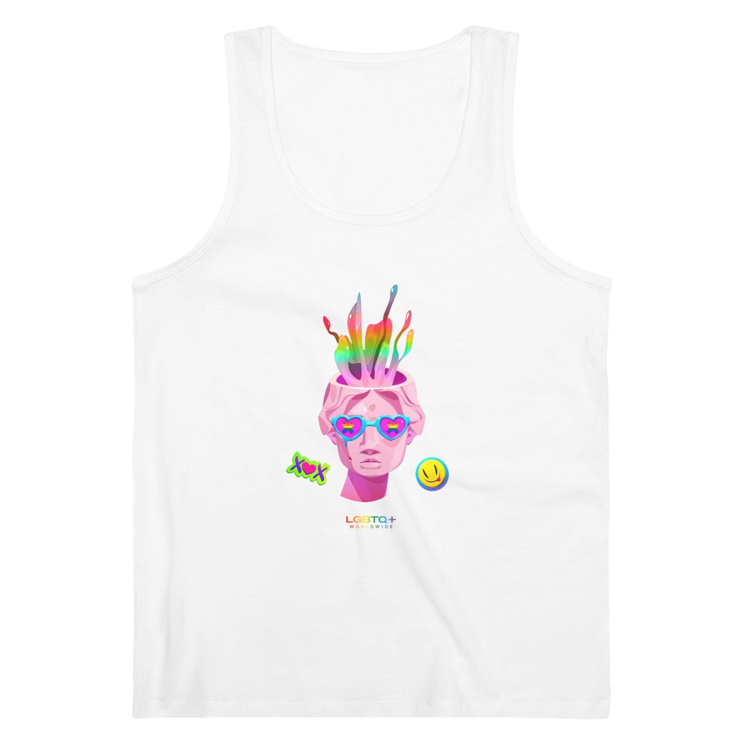 LGBTQWorldwide - ,,GEHIRN'' DTG, Eco-friendly, Men's Clothing, Neck Labels, Organic, Recycled, Slim fit, Sustainable, Tank Tops, Tanke, Vegan lgbtq Bekleidung Accessoires unisex Zubehör