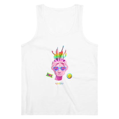 LGBTQWorldwide - ,,GEHIRN'' DTG, Eco-friendly, Men's Clothing, Neck Labels, Organic, Recycled, Slim fit, Sustainable, Tank Tops, Tanke, Vegan lgbtq Bekleidung Accessoires unisex Zubehör