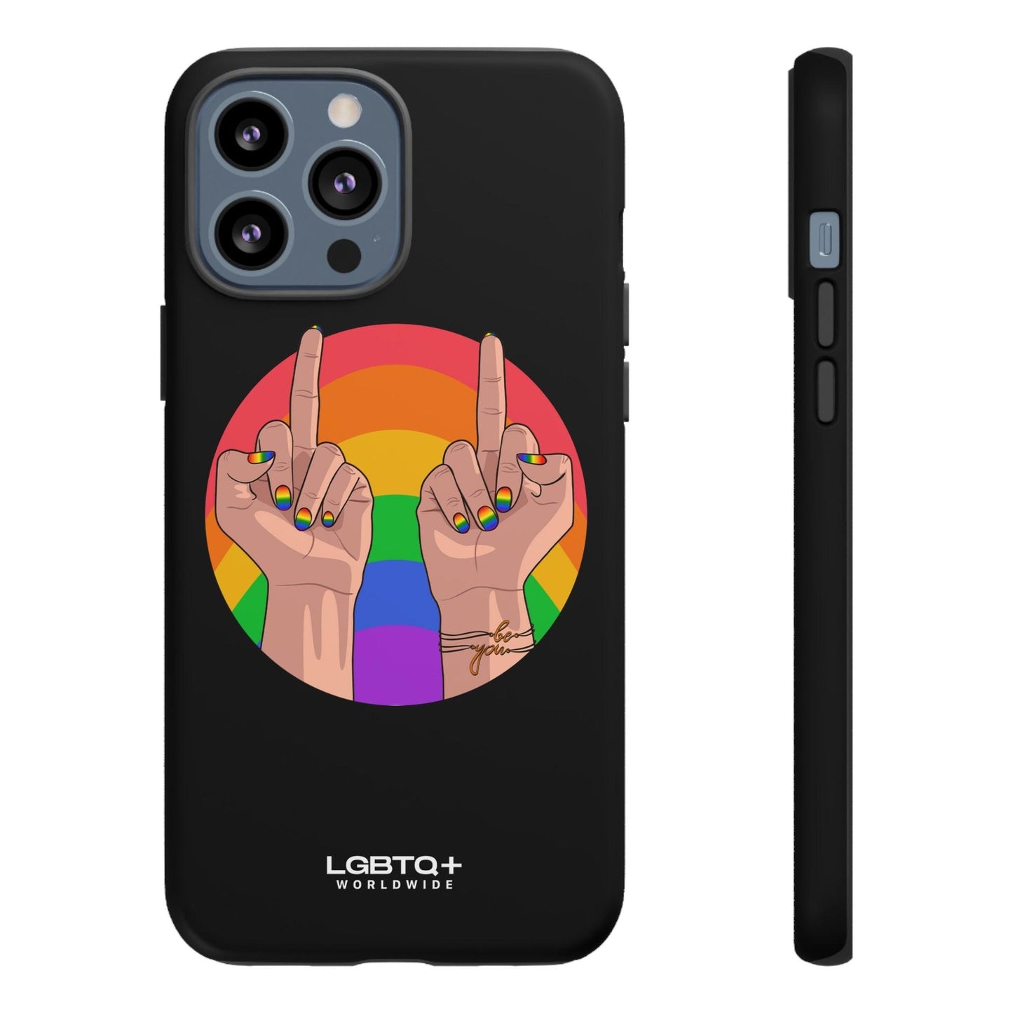 LGBTQWorldwide - ,,GIVE A FUCK" Doppelgehäuse Handyhülle Accessories, Glossy, iPhone Cases, Matte, Phone accessory, Phone Cases, Samsung Cases, Thermo, Valentine's Day Picks lgbtq Bekleidung Accessoires unisex Zubehör