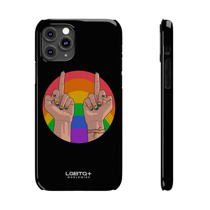 LGBTQWorldwide - ,,GIVE A FUCK" Handyhülle Accessories, Back-to-School, card, Glossy, iPhone, iPhone Cases, Phone accessory, Phone Cases, Samsung Cases, Slim lgbtq Bekleidung Accessoires unisex Zubehör