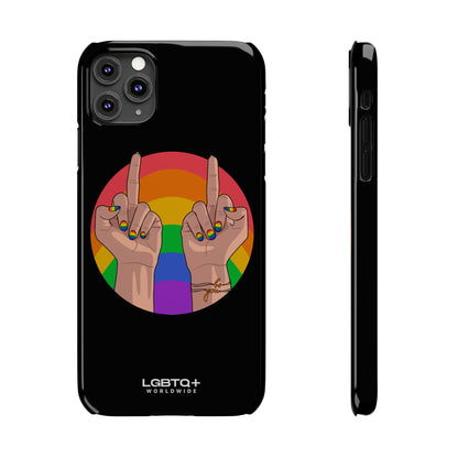 LGBTQWorldwide - ,,GIVE A FUCK" Handyhülle Accessories, Back-to-School, card, Glossy, iPhone, iPhone Cases, Phone accessory, Phone Cases, Samsung Cases, Slim lgbtq Bekleidung Accessoires unisex Zubehör