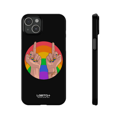 LGBTQWorldwide - ,,GIVE A FUCK" Handyhülle Accessories, Back-to-School, card, Glossy, iPhone, iPhone Cases, Phone accessory, Phone Cases, Samsung Cases, Slim lgbtq Bekleidung Accessoires unisex Zubehör