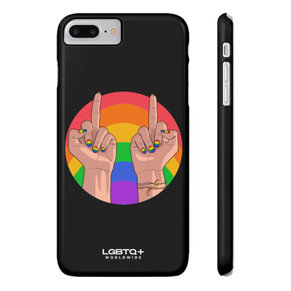 LGBTQWorldwide - ,,GIVE A FUCK" Handyhülle Accessories, Back-to-School, card, Glossy, iPhone, iPhone Cases, Phone accessory, Phone Cases, Samsung Cases, Slim lgbtq Bekleidung Accessoires unisex Zubehör