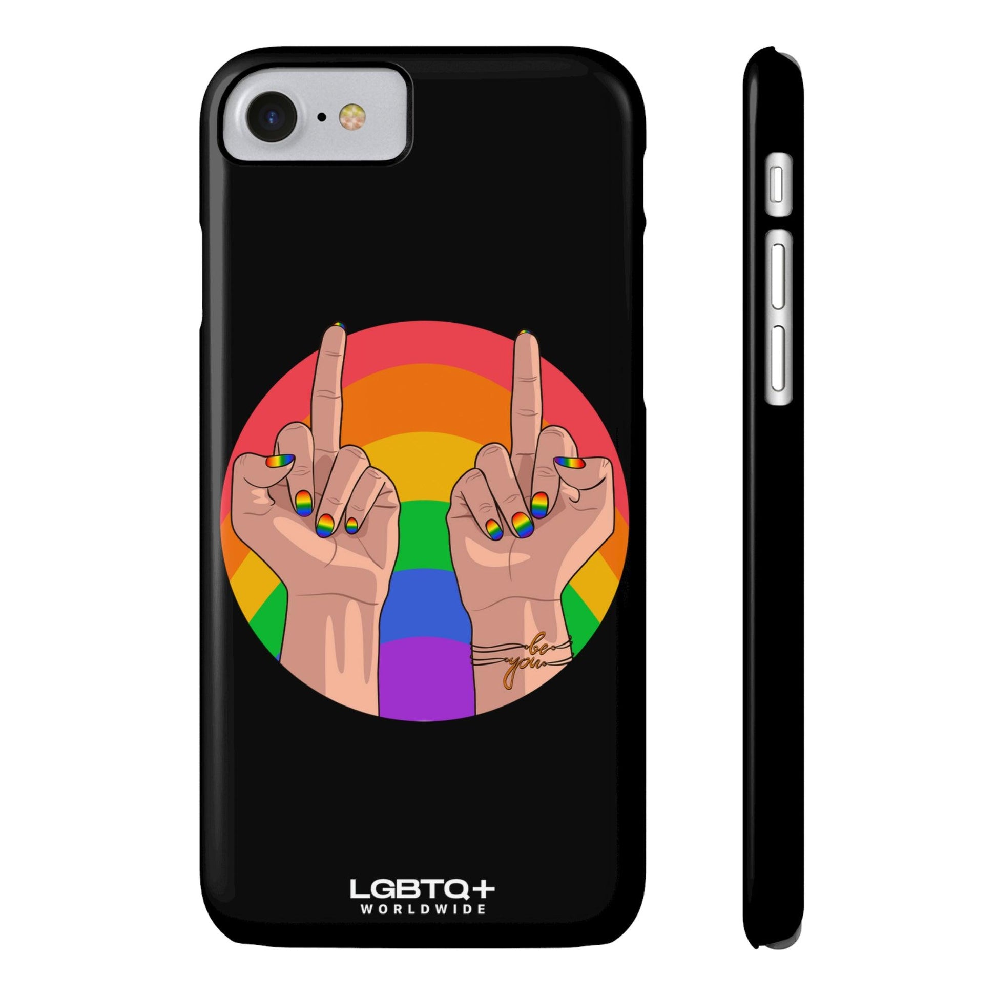 LGBTQWorldwide - ,,GIVE A FUCK" Handyhülle Accessories, Back-to-School, card, Glossy, iPhone, iPhone Cases, Phone accessory, Phone Cases, Samsung Cases, Slim lgbtq Bekleidung Accessoires unisex Zubehör