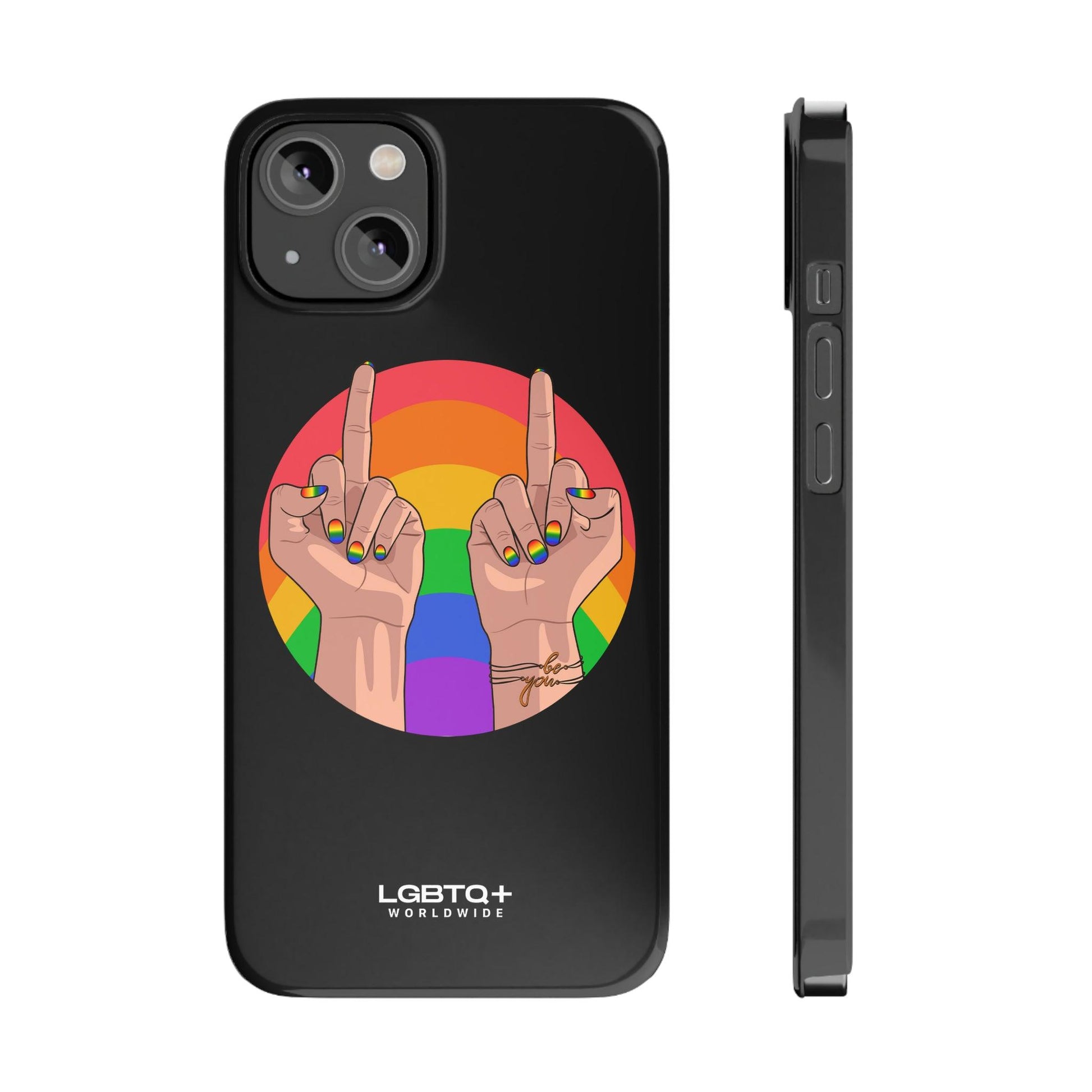 LGBTQWorldwide - ,,GIVE A FUCK" Handyhülle Accessories, Back-to-School, card, Glossy, iPhone, iPhone Cases, Phone accessory, Phone Cases, Samsung Cases, Slim lgbtq Bekleidung Accessoires unisex Zubehör