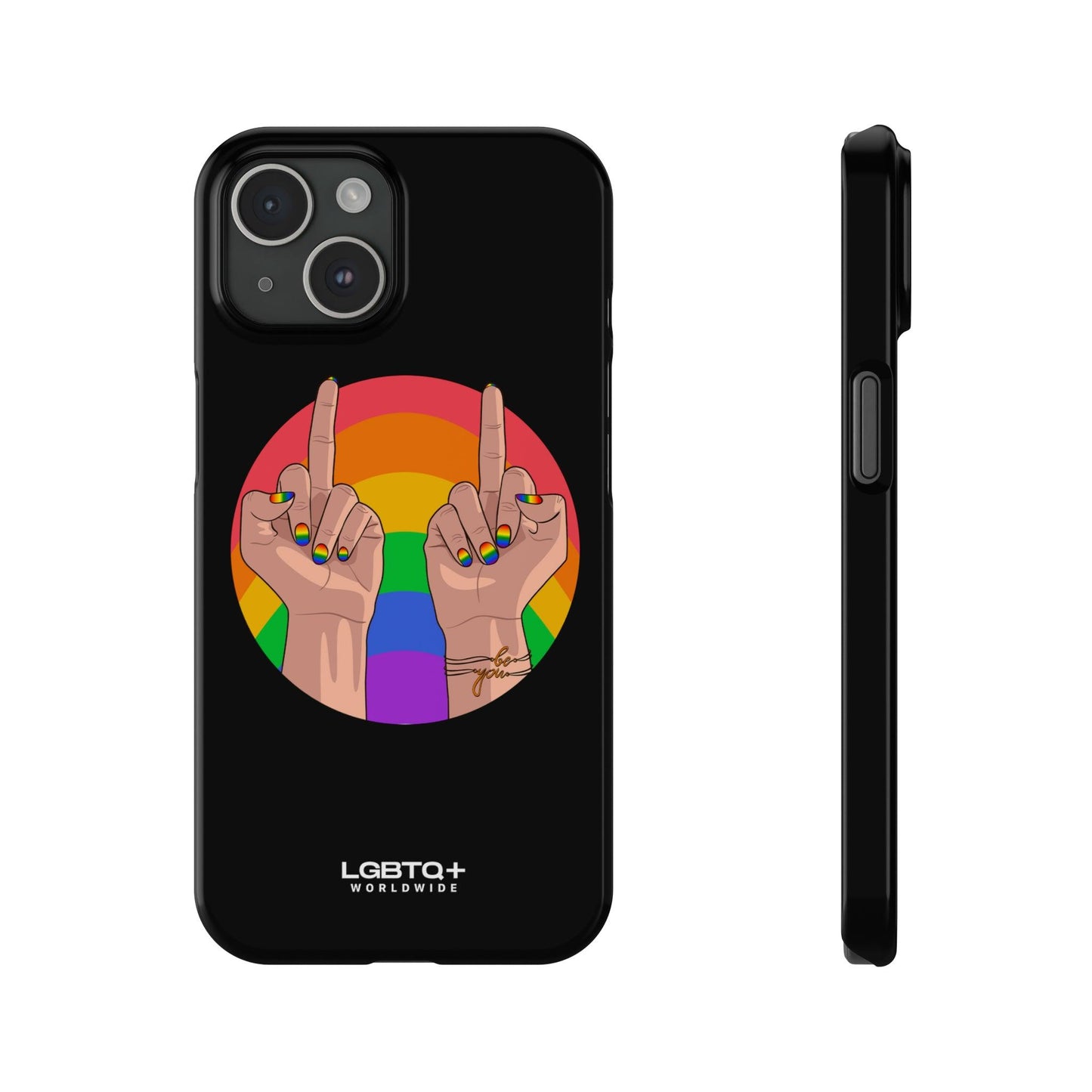 LGBTQWorldwide - ,,GIVE A FUCK" Handyhülle Accessories, Back-to-School, card, Glossy, iPhone, iPhone Cases, Phone accessory, Phone Cases, Samsung Cases, Slim lgbtq Bekleidung Accessoires unisex Zubehör