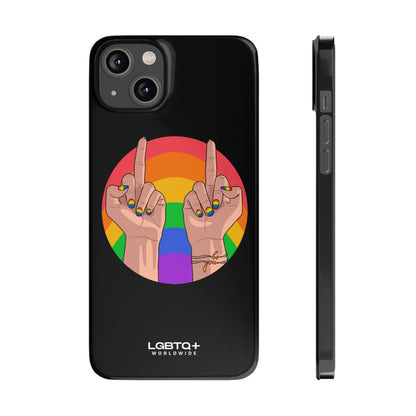 LGBTQWorldwide - ,,GIVE A FUCK" Handyhülle Accessories, Back-to-School, card, Glossy, iPhone, iPhone Cases, Phone accessory, Phone Cases, Samsung Cases, Slim lgbtq Bekleidung Accessoires unisex Zubehör