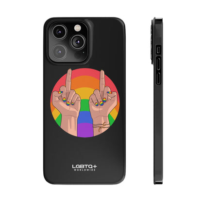 LGBTQWorldwide - ,,GIVE A FUCK" Handyhülle Accessories, Back-to-School, card, Glossy, iPhone, iPhone Cases, Phone accessory, Phone Cases, Samsung Cases, Slim lgbtq Bekleidung Accessoires unisex Zubehör