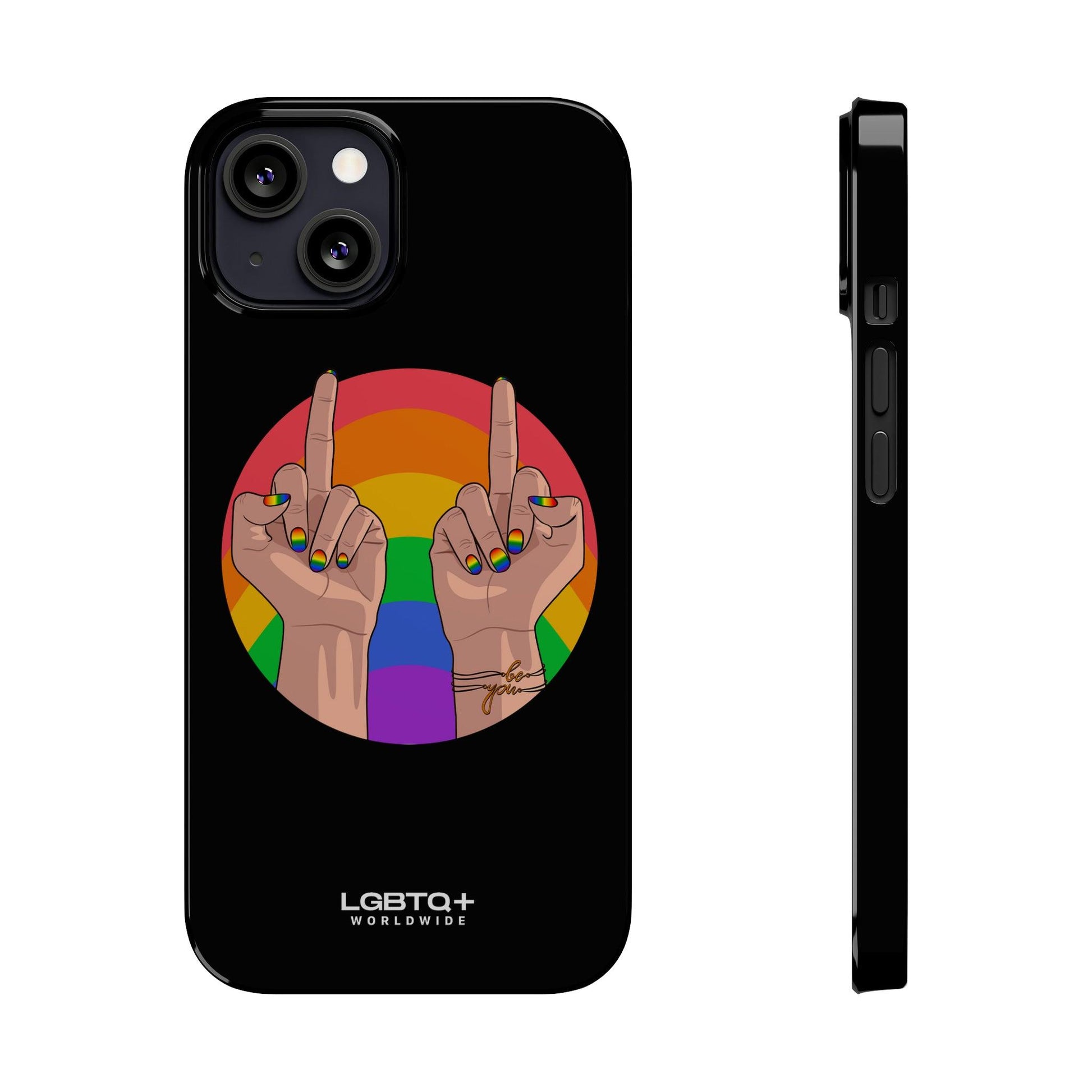 LGBTQWorldwide - ,,GIVE A FUCK" Handyhülle Accessories, Back-to-School, card, Glossy, iPhone, iPhone Cases, Phone accessory, Phone Cases, Samsung Cases, Slim lgbtq Bekleidung Accessoires unisex Zubehör