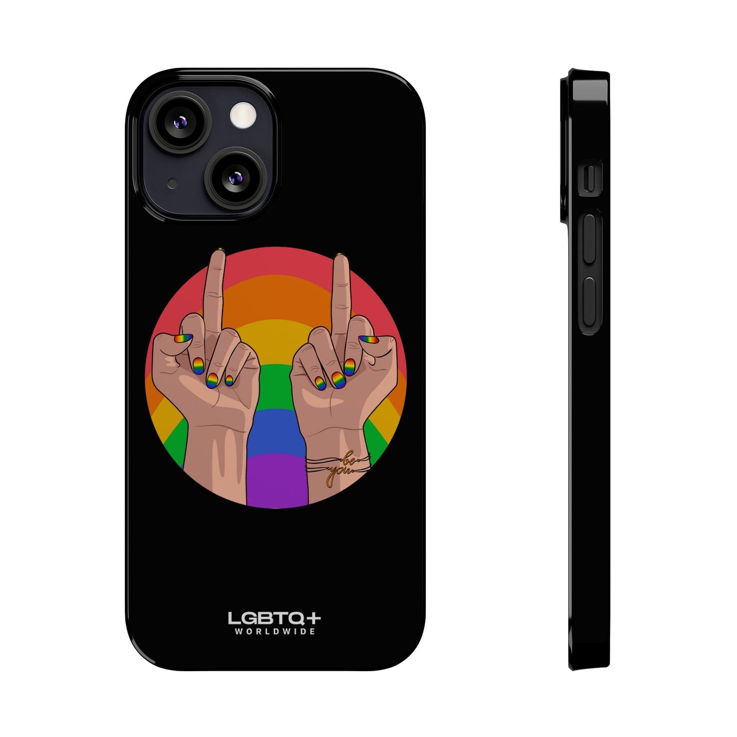 LGBTQWorldwide - ,,GIVE A FUCK" Handyhülle Accessories, Back-to-School, card, Glossy, iPhone, iPhone Cases, Phone accessory, Phone Cases, Samsung Cases, Slim lgbtq Bekleidung Accessoires unisex Zubehör