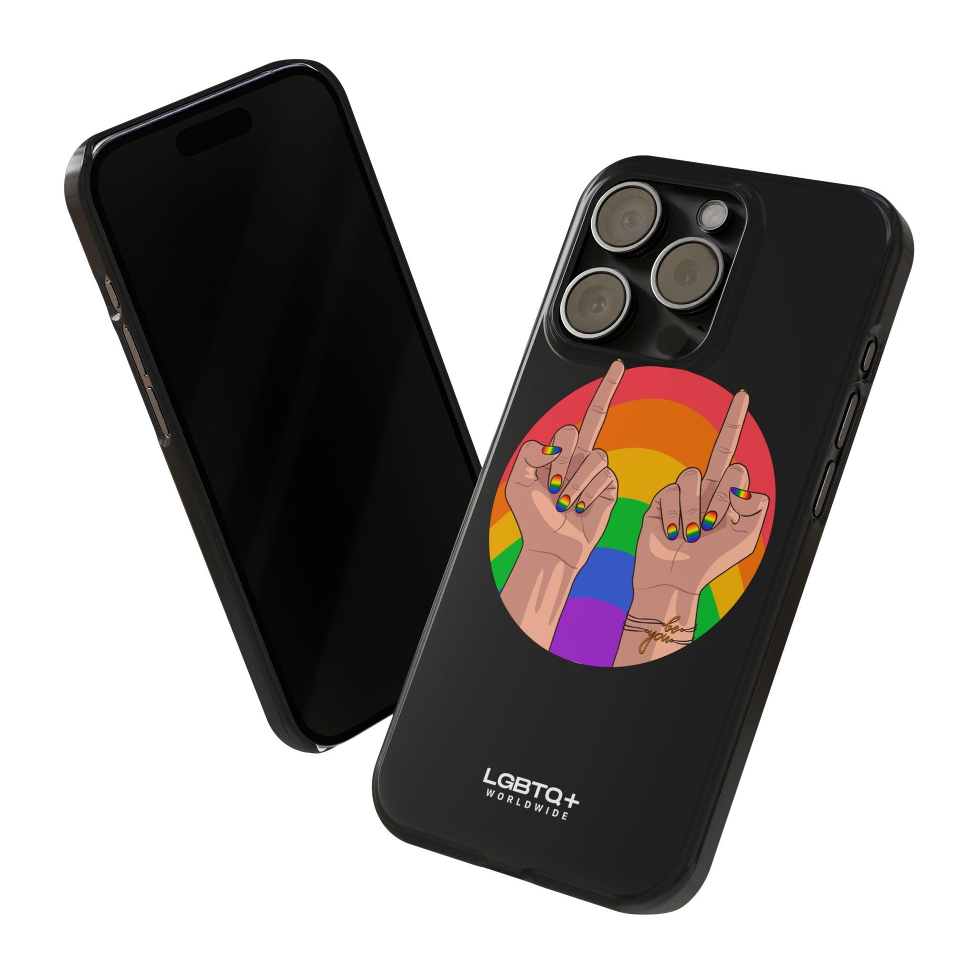 LGBTQWorldwide - ,,GIVE A FUCK" Handyhülle Accessories, Back-to-School, card, Glossy, iPhone, iPhone Cases, Phone accessory, Phone Cases, Samsung Cases, Slim lgbtq Bekleidung Accessoires unisex Zubehör