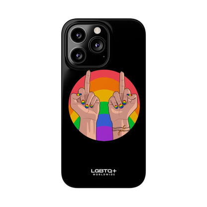 LGBTQWorldwide - ,,GIVE A FUCK" Handyhülle Accessories, Back-to-School, card, Glossy, iPhone, iPhone Cases, Phone accessory, Phone Cases, Samsung Cases, Slim lgbtq Bekleidung Accessoires unisex Zubehör