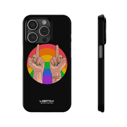 LGBTQWorldwide - ,,GIVE A FUCK" Handyhülle Accessories, Back-to-School, card, Glossy, iPhone, iPhone Cases, Phone accessory, Phone Cases, Samsung Cases, Slim lgbtq Bekleidung Accessoires unisex Zubehör