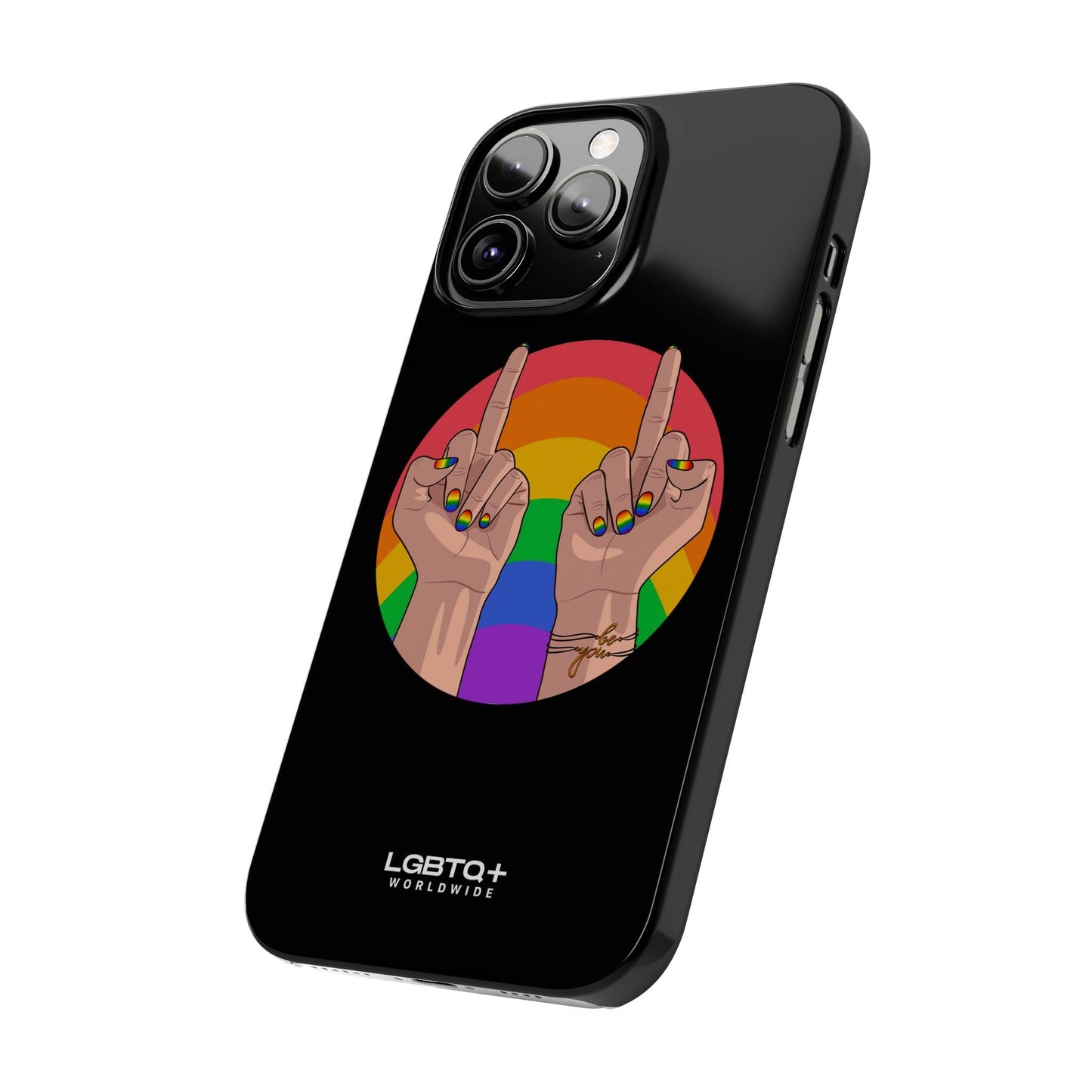 LGBTQWorldwide - ,,GIVE A FUCK" Handyhülle Accessories, Back-to-School, card, Glossy, iPhone, iPhone Cases, Phone accessory, Phone Cases, Samsung Cases, Slim lgbtq Bekleidung Accessoires unisex Zubehör