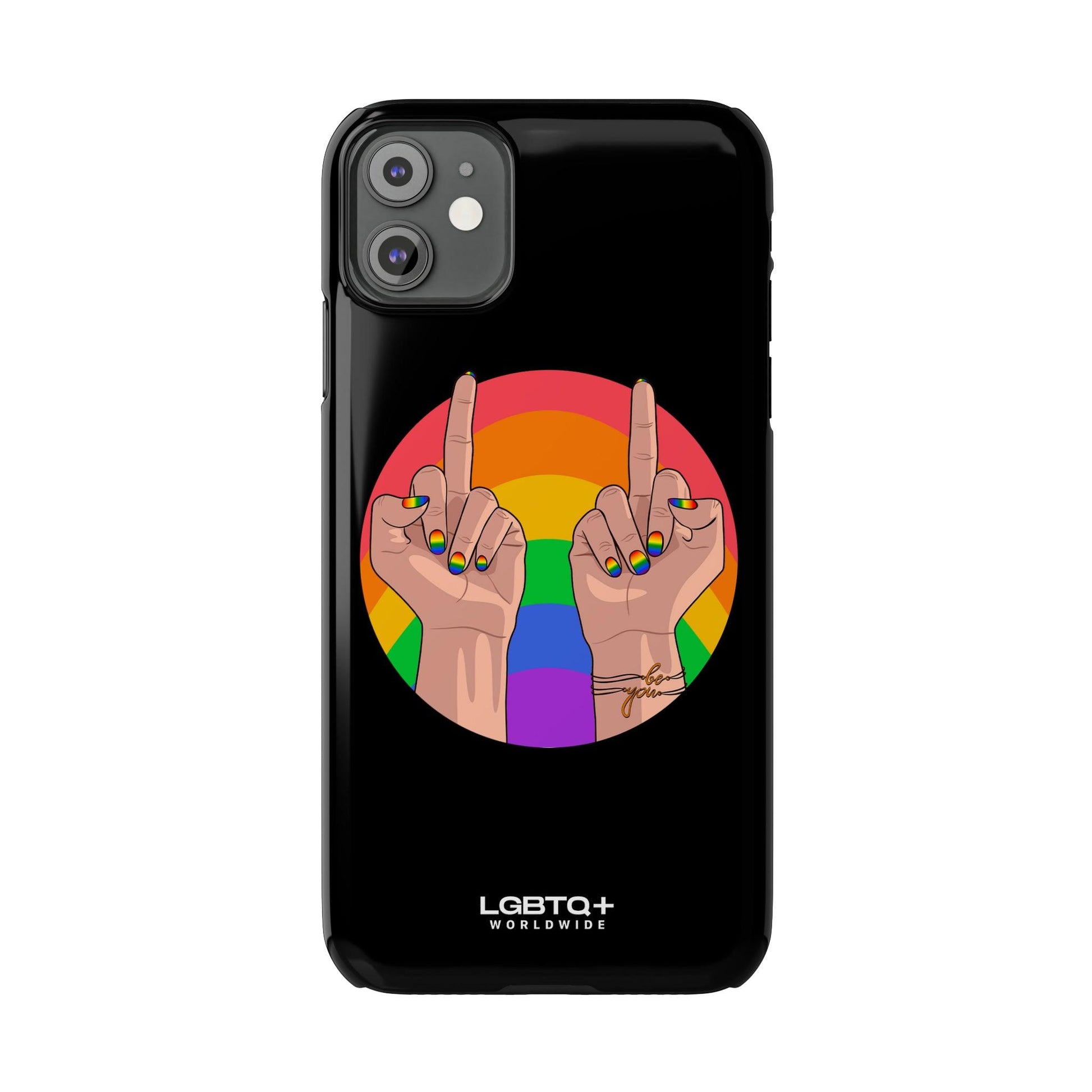 LGBTQWorldwide - ,,GIVE A FUCK" Handyhülle Accessories, Back-to-School, card, Glossy, iPhone, iPhone Cases, Phone accessory, Phone Cases, Samsung Cases, Slim lgbtq Bekleidung Accessoires unisex Zubehör