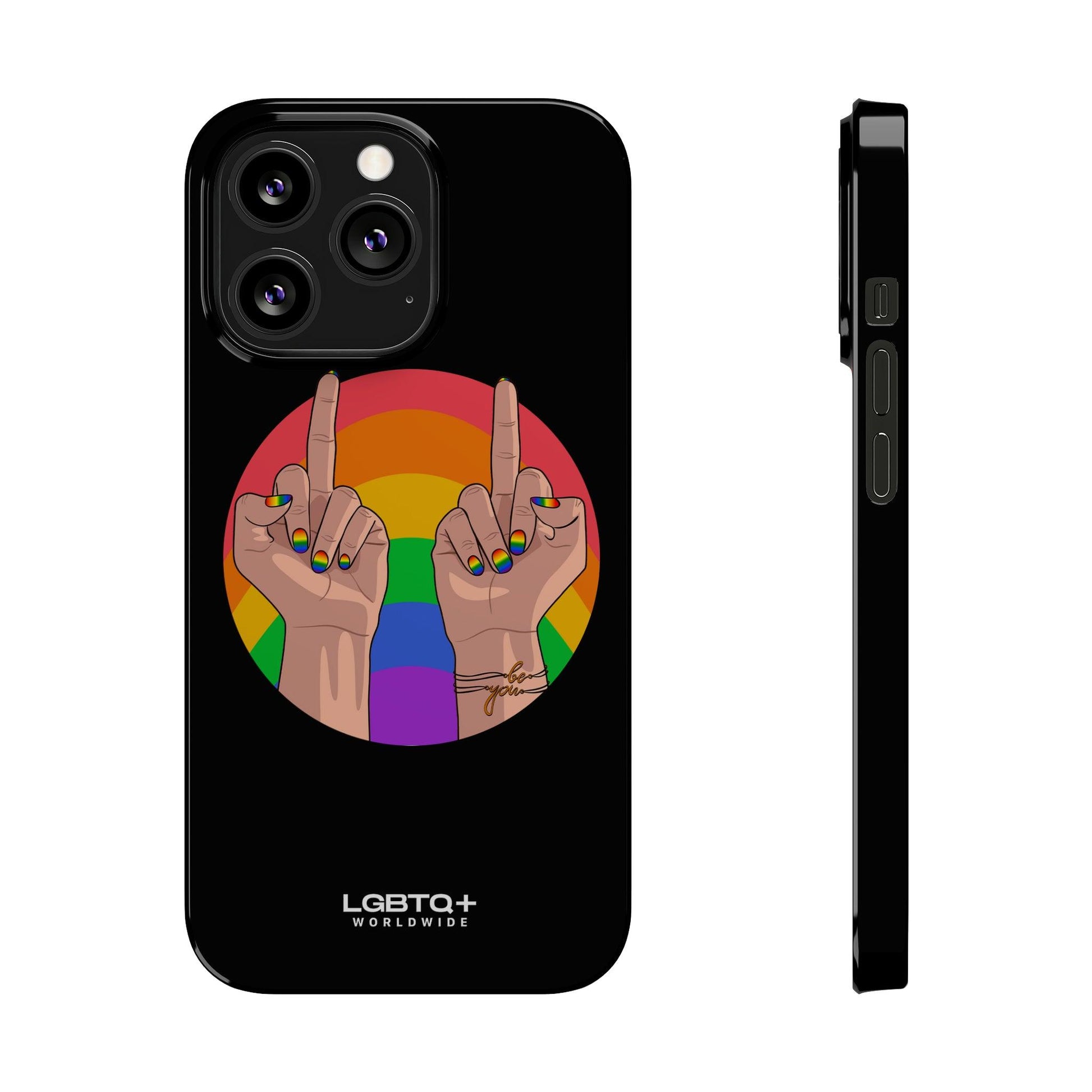 LGBTQWorldwide - ,,GIVE A FUCK" Handyhülle Accessories, Back-to-School, card, Glossy, iPhone, iPhone Cases, Phone accessory, Phone Cases, Samsung Cases, Slim lgbtq Bekleidung Accessoires unisex Zubehör