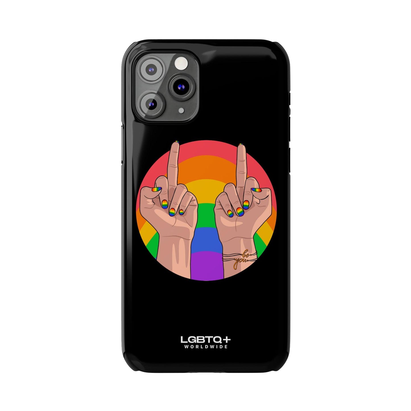 LGBTQWorldwide - ,,GIVE A FUCK" Handyhülle Accessories, Back-to-School, card, Glossy, iPhone, iPhone Cases, Phone accessory, Phone Cases, Samsung Cases, Slim lgbtq Bekleidung Accessoires unisex Zubehör