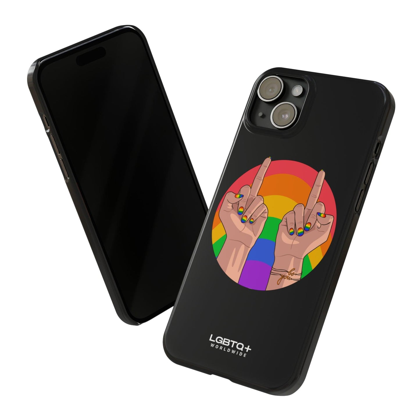 LGBTQWorldwide - ,,GIVE A FUCK" Handyhülle Accessories, Back-to-School, card, Glossy, iPhone, iPhone Cases, Phone accessory, Phone Cases, Samsung Cases, Slim lgbtq Bekleidung Accessoires unisex Zubehör