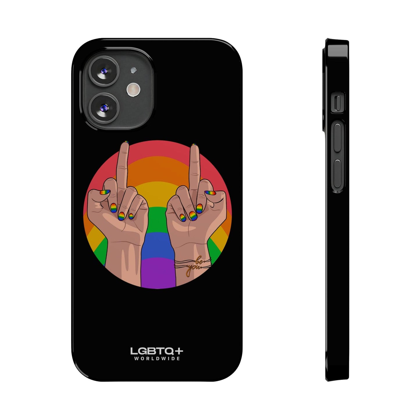 LGBTQWorldwide - ,,GIVE A FUCK" Handyhülle Accessories, Back-to-School, card, Glossy, iPhone, iPhone Cases, Phone accessory, Phone Cases, Samsung Cases, Slim lgbtq Bekleidung Accessoires unisex Zubehör