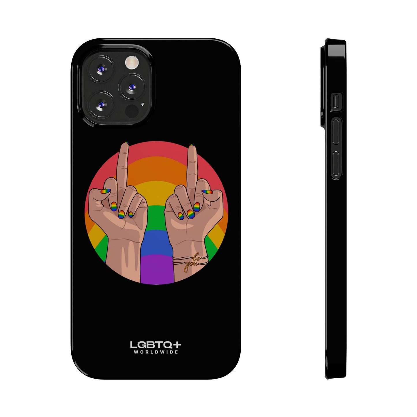 LGBTQWorldwide - ,,GIVE A FUCK" Handyhülle Accessories, Back-to-School, card, Glossy, iPhone, iPhone Cases, Phone accessory, Phone Cases, Samsung Cases, Slim lgbtq Bekleidung Accessoires unisex Zubehör