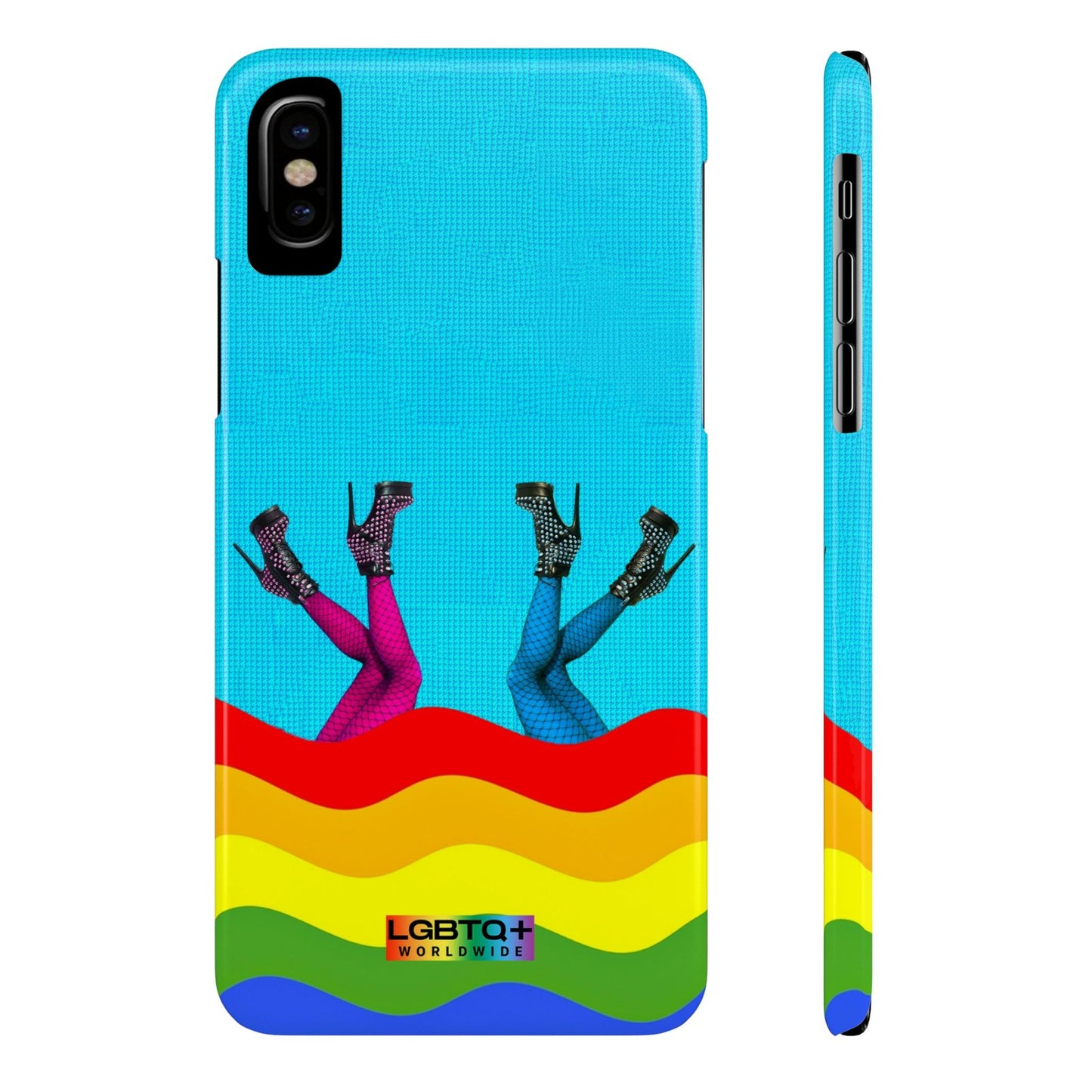 LGBTQWorldwide - ,,GLÜCKLICH" Handyhülle Accessories, Back-to-School, card, Glossy, iPhone, iPhone Cases, Phone accessory, Phone Cases, Samsung Cases, Slim lgbtq Bekleidung Accessoires unisex Zubehör