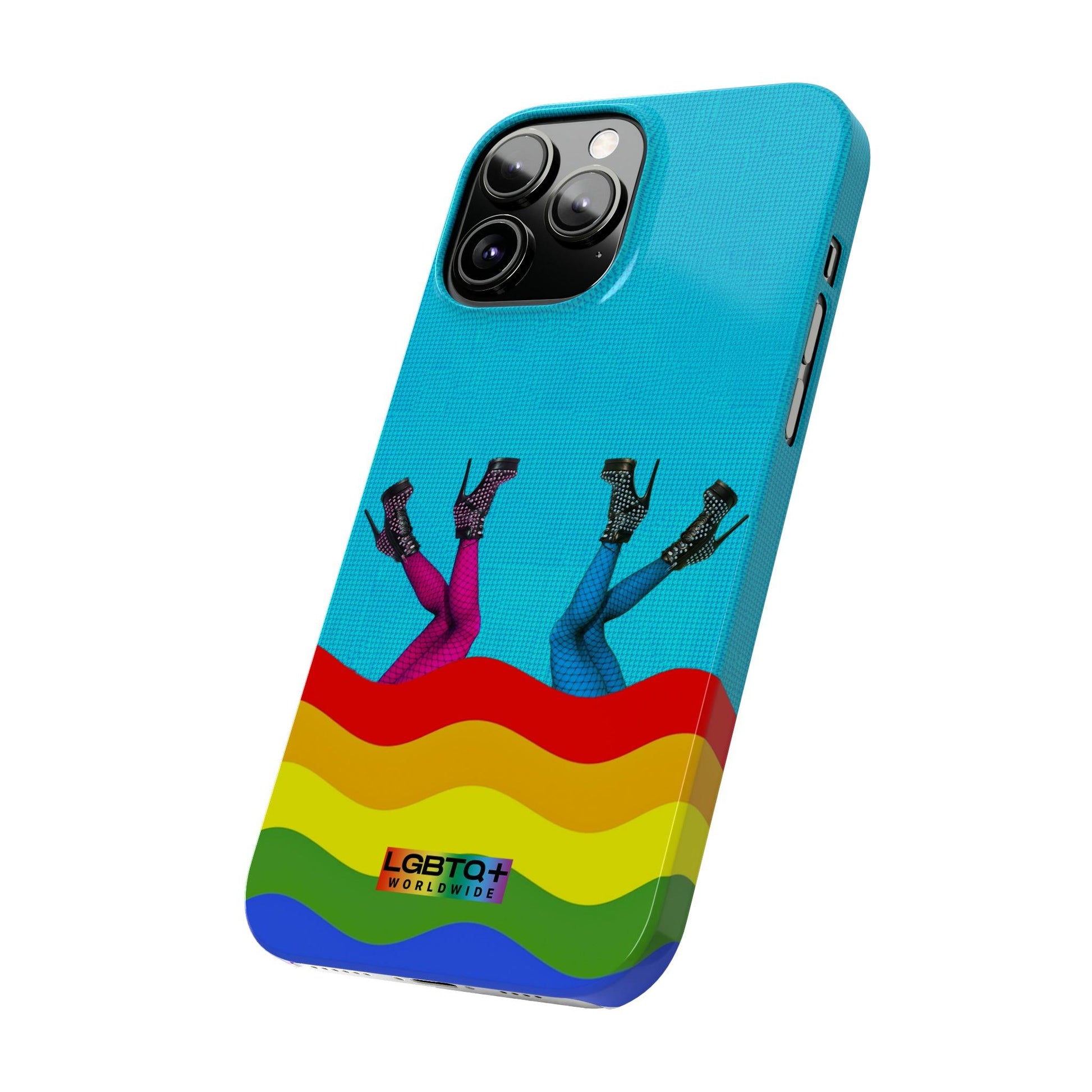 LGBTQWorldwide - ,,GLÜCKLICH" Handyhülle Accessories, Back-to-School, card, Glossy, iPhone, iPhone Cases, Phone accessory, Phone Cases, Samsung Cases, Slim lgbtq Bekleidung Accessoires unisex Zubehör