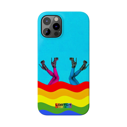 LGBTQWorldwide - ,,GLÜCKLICH" Handyhülle Accessories, Back-to-School, card, Glossy, iPhone, iPhone Cases, Phone accessory, Phone Cases, Samsung Cases, Slim lgbtq Bekleidung Accessoires unisex Zubehör