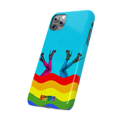 LGBTQWorldwide - ,,GLÜCKLICH" Handyhülle Accessories, Back-to-School, card, Glossy, iPhone, iPhone Cases, Phone accessory, Phone Cases, Samsung Cases, Slim lgbtq Bekleidung Accessoires unisex Zubehör