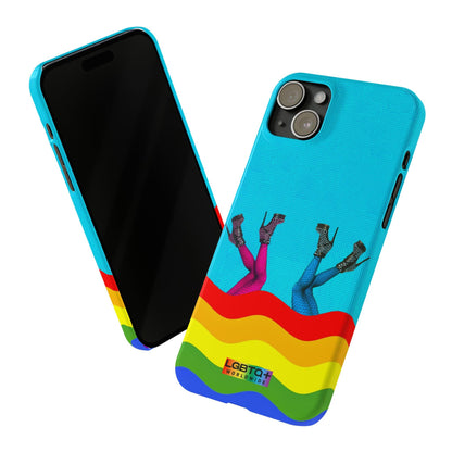 LGBTQWorldwide - ,,GLÜCKLICH" Handyhülle Accessories, Back-to-School, card, Glossy, iPhone, iPhone Cases, Phone accessory, Phone Cases, Samsung Cases, Slim lgbtq Bekleidung Accessoires unisex Zubehör