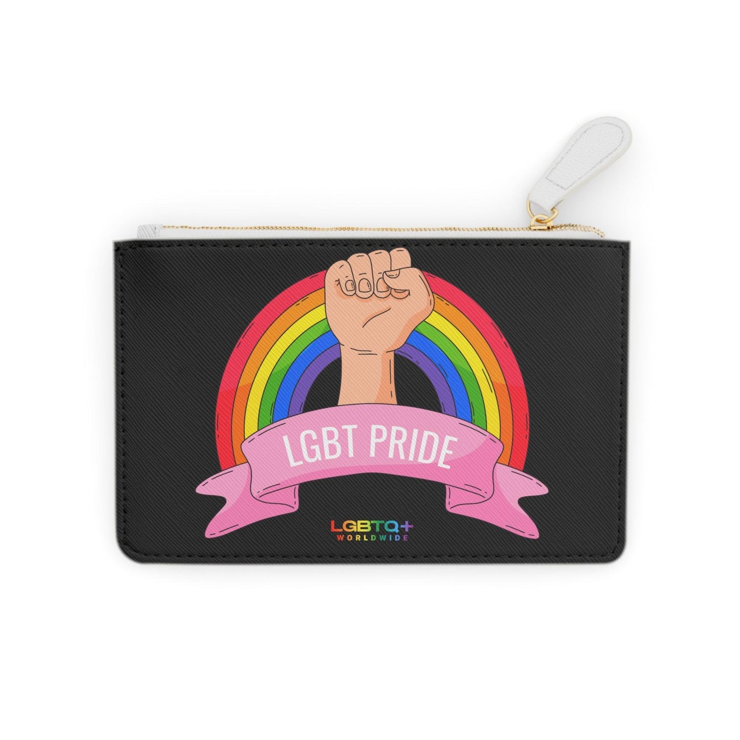 LGBTQWorldwide - ,,GLÜCKLICH" Vegane Ledertasche Accessories, AOP, Assembled in the USA, Bags, Made in USA, mini bag, Vegan lgbtq Bekleidung Accessoires unisex Zubehör