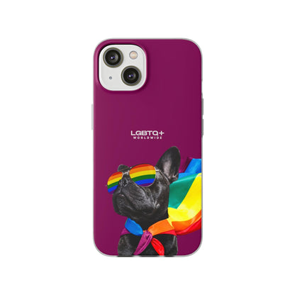 LGBTQWorldwide - ,,GLÜCKLICHER HUND" Flexible Handyhülle Accessories, Case, iPhone, iPhone Cases, Phone accessory, Phone Cases, Samsung Cases, silikon, Valentine's Day promotion lgbtq Bekleidung Accessoires unisex Zubehör