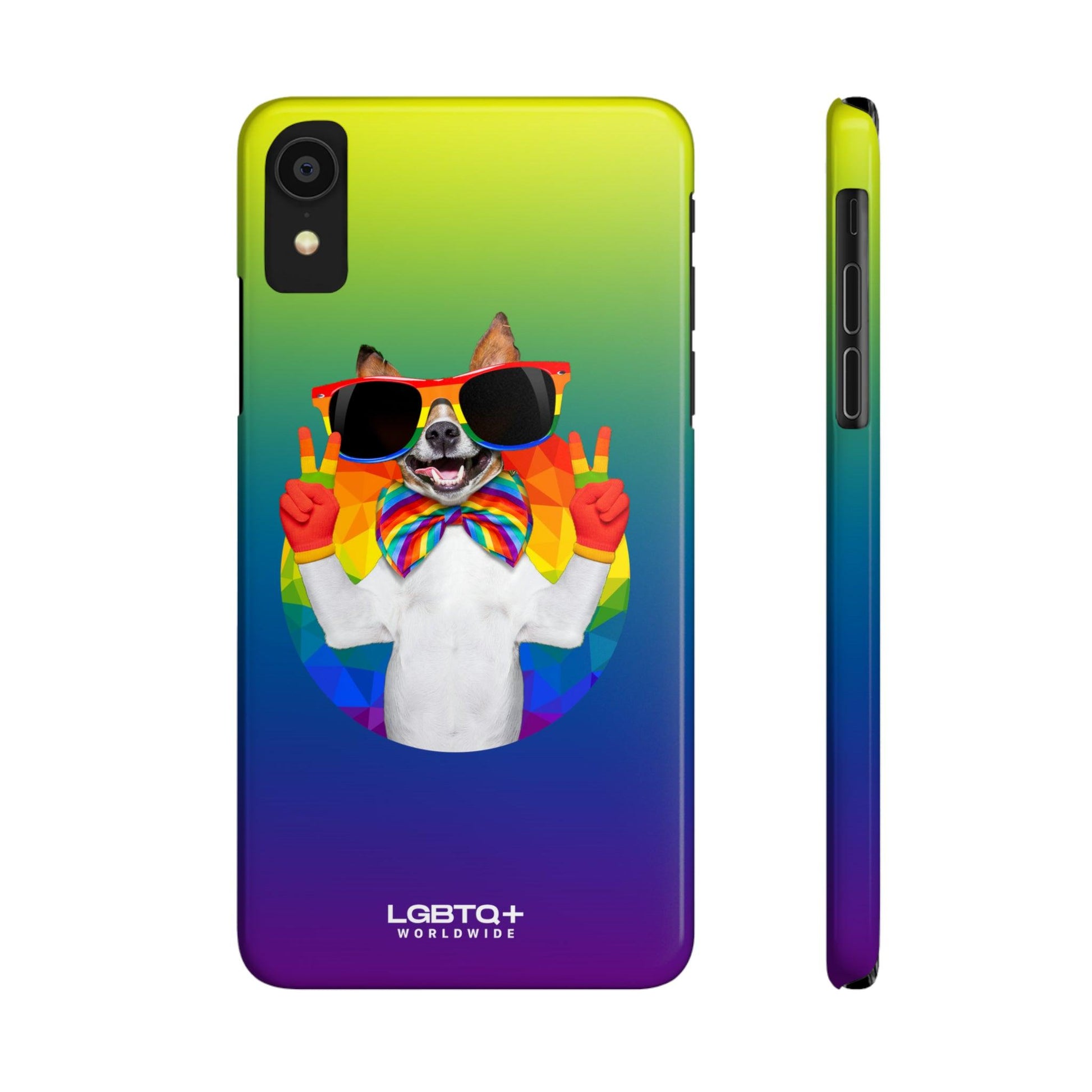 LGBTQWorldwide - ,,GLÜCKLICHER HUND" Handyhülle Accessories, Back-to-School, card, Glossy, iPhone, iPhone Cases, Phone accessory, Phone Cases, Samsung Cases, Slim lgbtq Bekleidung Accessoires unisex Zubehör