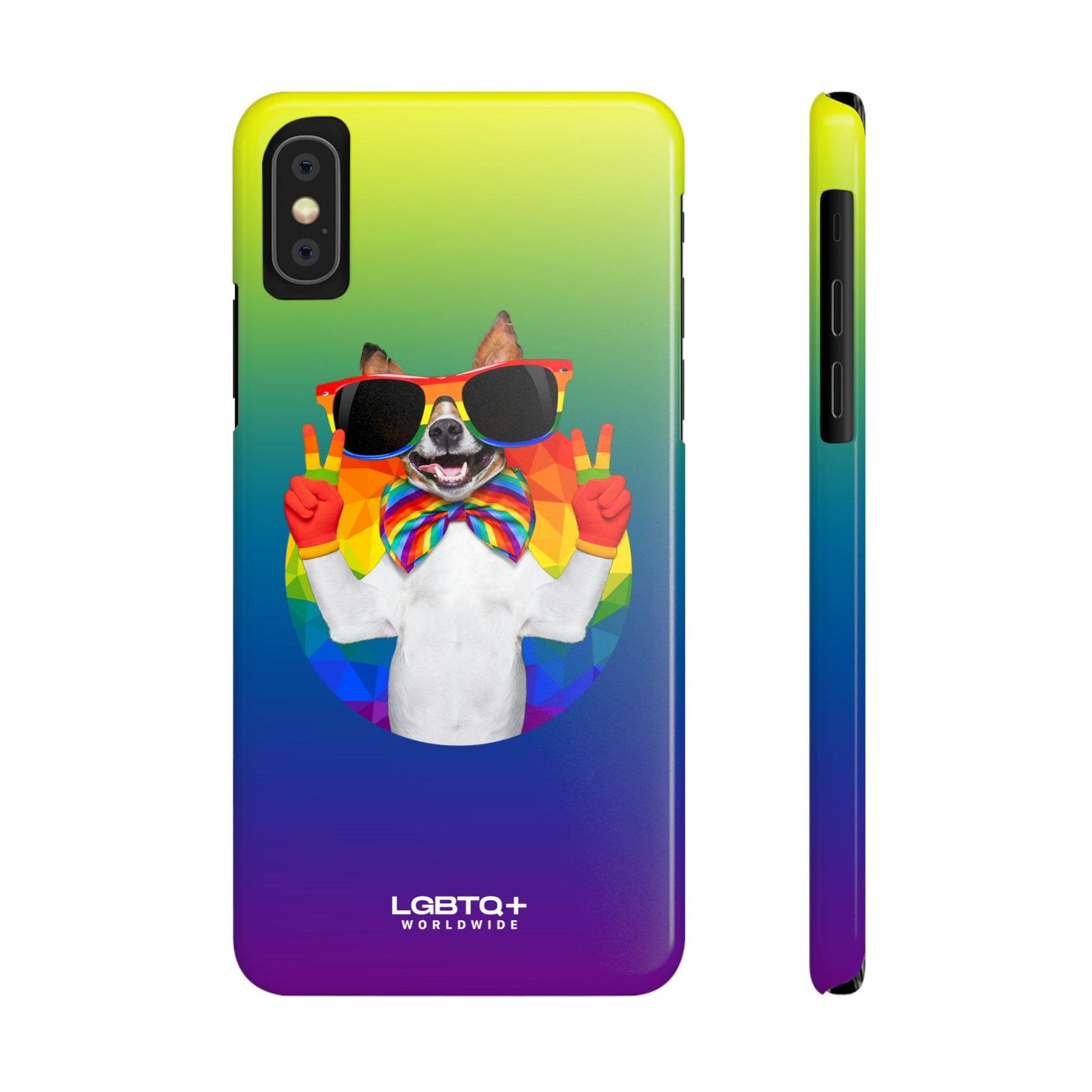 LGBTQWorldwide - ,,GLÜCKLICHER HUND" Handyhülle Accessories, Back-to-School, card, Glossy, iPhone, iPhone Cases, Phone accessory, Phone Cases, Samsung Cases, Slim lgbtq Bekleidung Accessoires unisex Zubehör