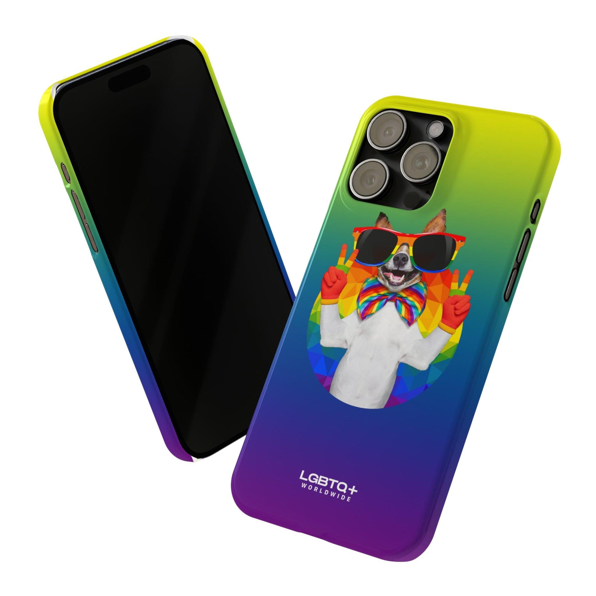 LGBTQWorldwide - ,,GLÜCKLICHER HUND" Handyhülle Accessories, Back-to-School, card, Glossy, iPhone, iPhone Cases, Phone accessory, Phone Cases, Samsung Cases, Slim lgbtq Bekleidung Accessoires unisex Zubehör