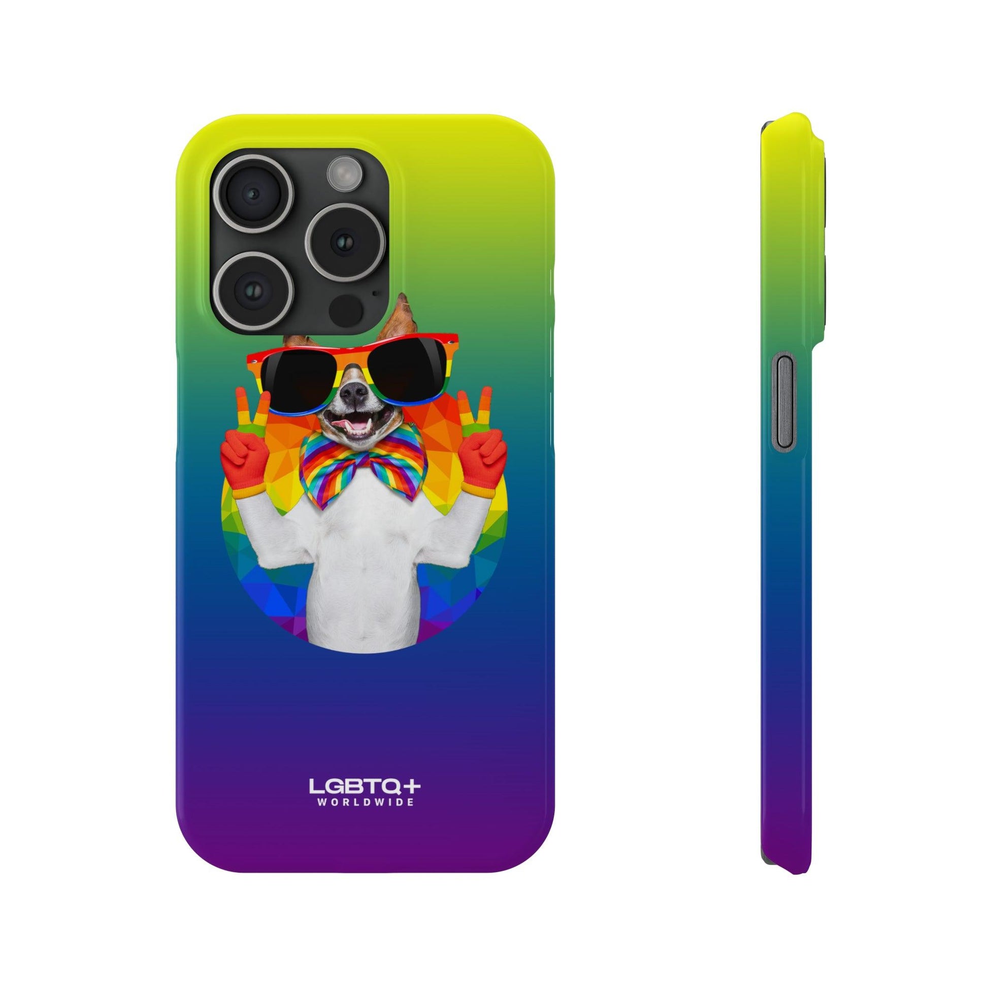 LGBTQWorldwide - ,,GLÜCKLICHER HUND" Handyhülle Accessories, Back-to-School, card, Glossy, iPhone, iPhone Cases, Phone accessory, Phone Cases, Samsung Cases, Slim lgbtq Bekleidung Accessoires unisex Zubehör