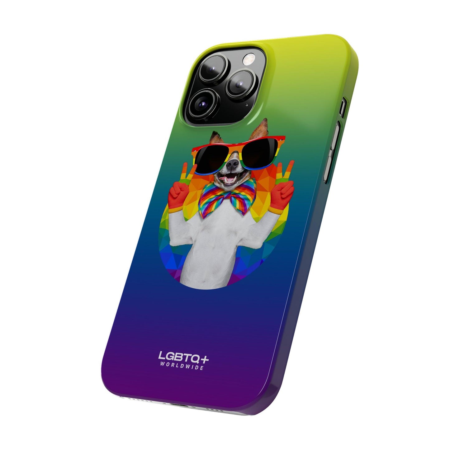 LGBTQWorldwide - ,,GLÜCKLICHER HUND" Handyhülle Accessories, Back-to-School, card, Glossy, iPhone, iPhone Cases, Phone accessory, Phone Cases, Samsung Cases, Slim lgbtq Bekleidung Accessoires unisex Zubehör