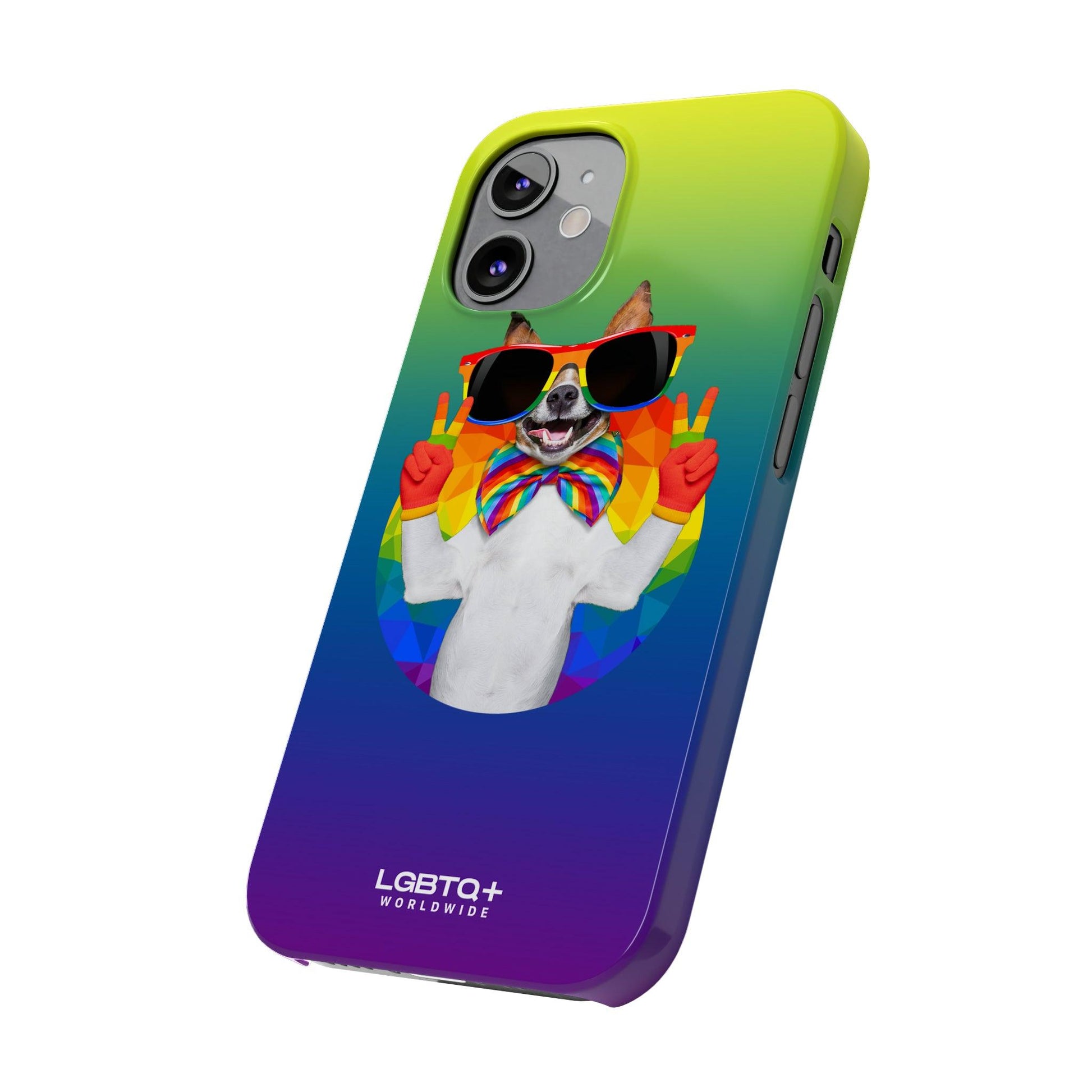 LGBTQWorldwide - ,,GLÜCKLICHER HUND" Handyhülle Accessories, Back-to-School, card, Glossy, iPhone, iPhone Cases, Phone accessory, Phone Cases, Samsung Cases, Slim lgbtq Bekleidung Accessoires unisex Zubehör