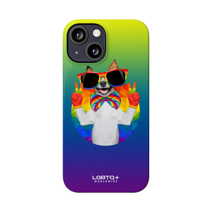 LGBTQWorldwide - ,,GLÜCKLICHER HUND" Handyhülle Accessories, Back-to-School, card, Glossy, iPhone, iPhone Cases, Phone accessory, Phone Cases, Samsung Cases, Slim lgbtq Bekleidung Accessoires unisex Zubehör