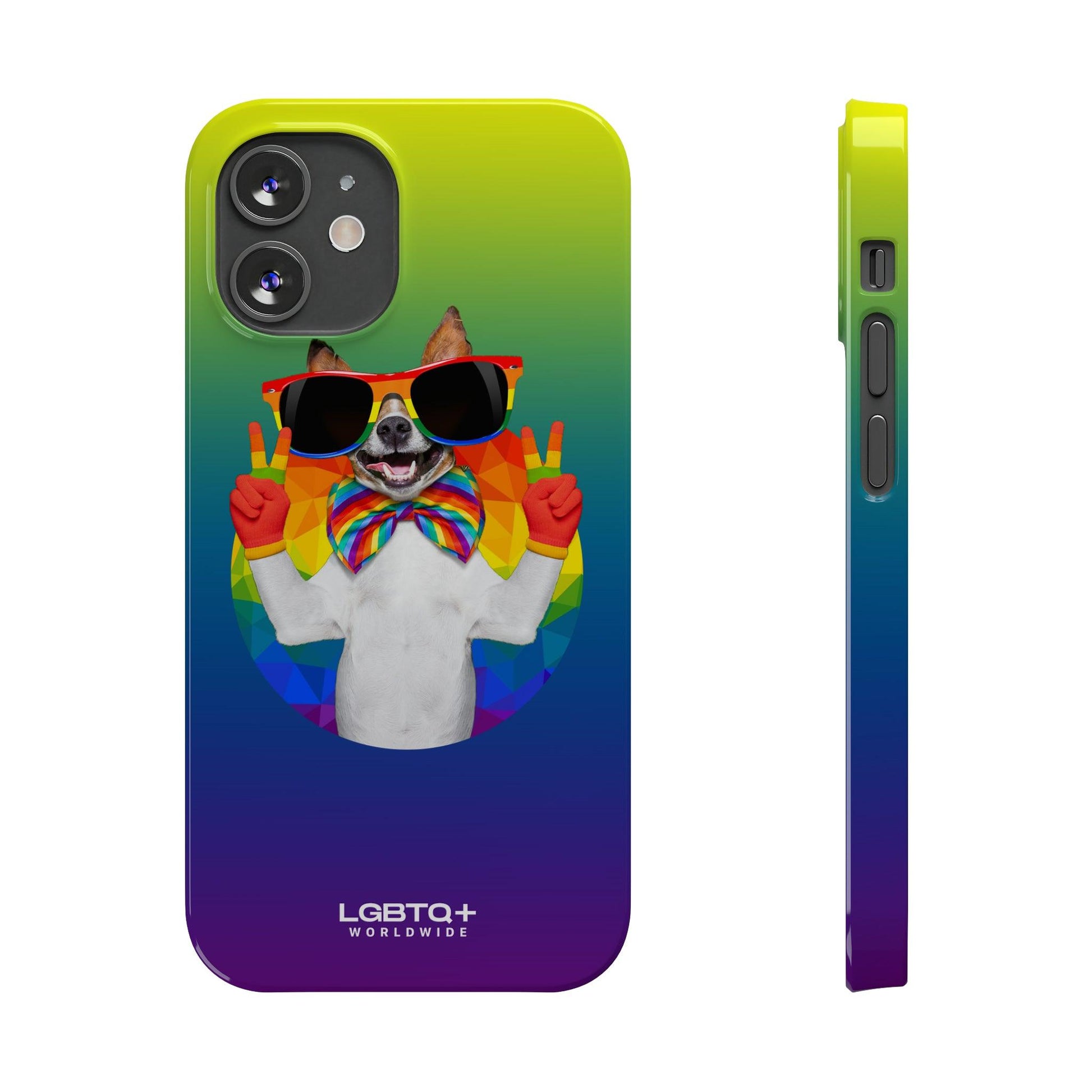 LGBTQWorldwide - ,,GLÜCKLICHER HUND" Handyhülle Accessories, Back-to-School, card, Glossy, iPhone, iPhone Cases, Phone accessory, Phone Cases, Samsung Cases, Slim lgbtq Bekleidung Accessoires unisex Zubehör